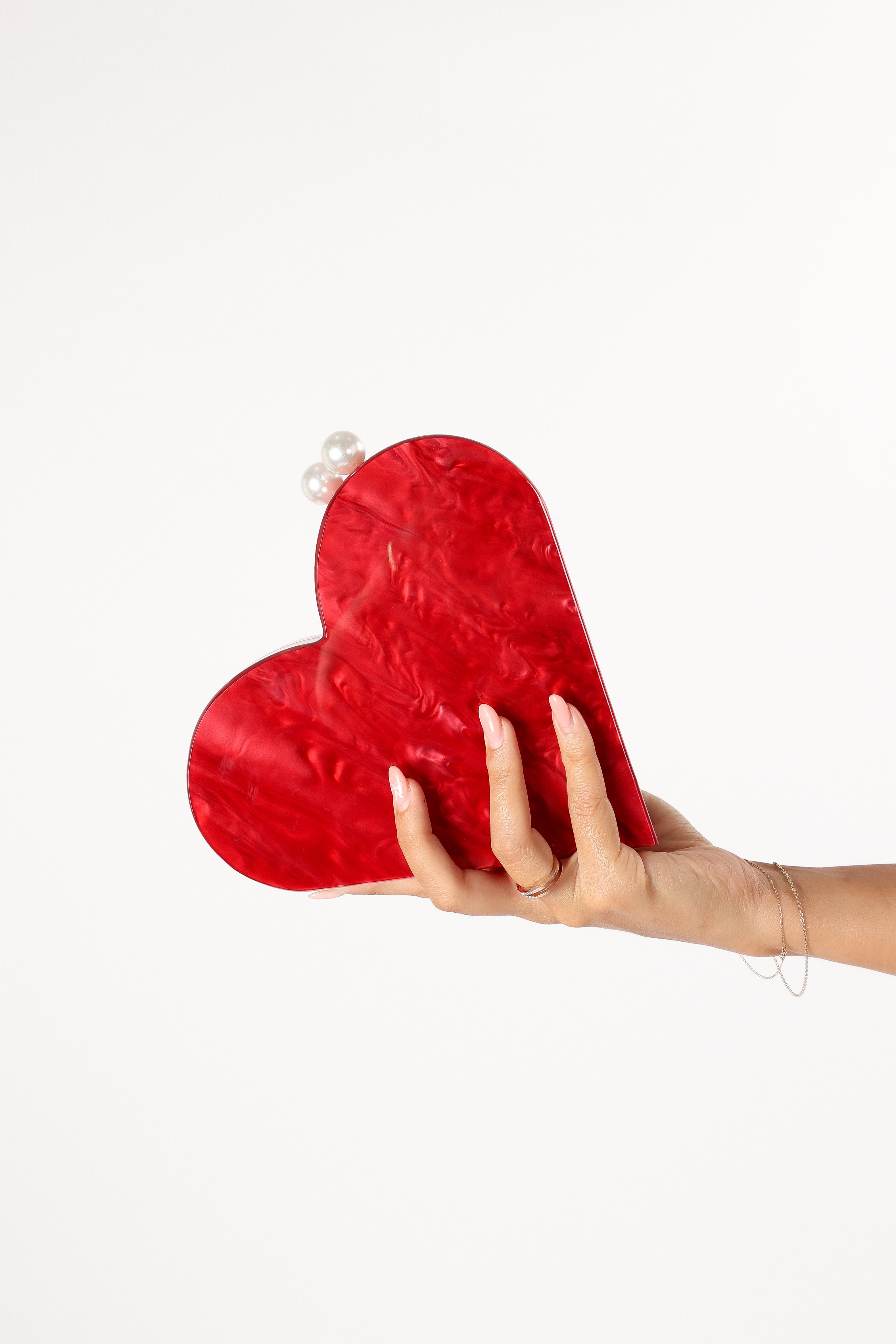 Heart Shaped Bag - Red-Aur Fashion