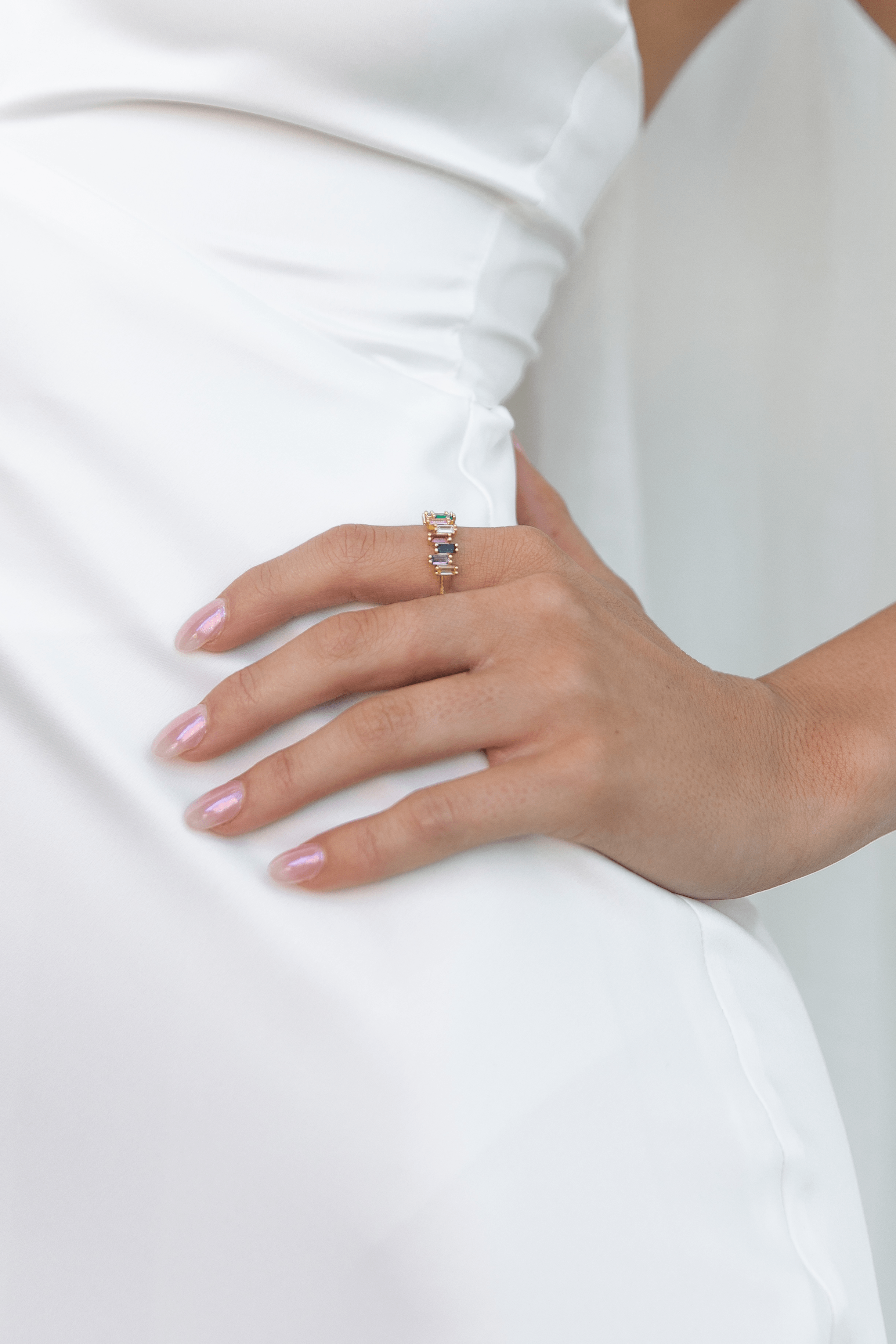 Marquee Baquette Ring - Multicoloured-Aur Fashion