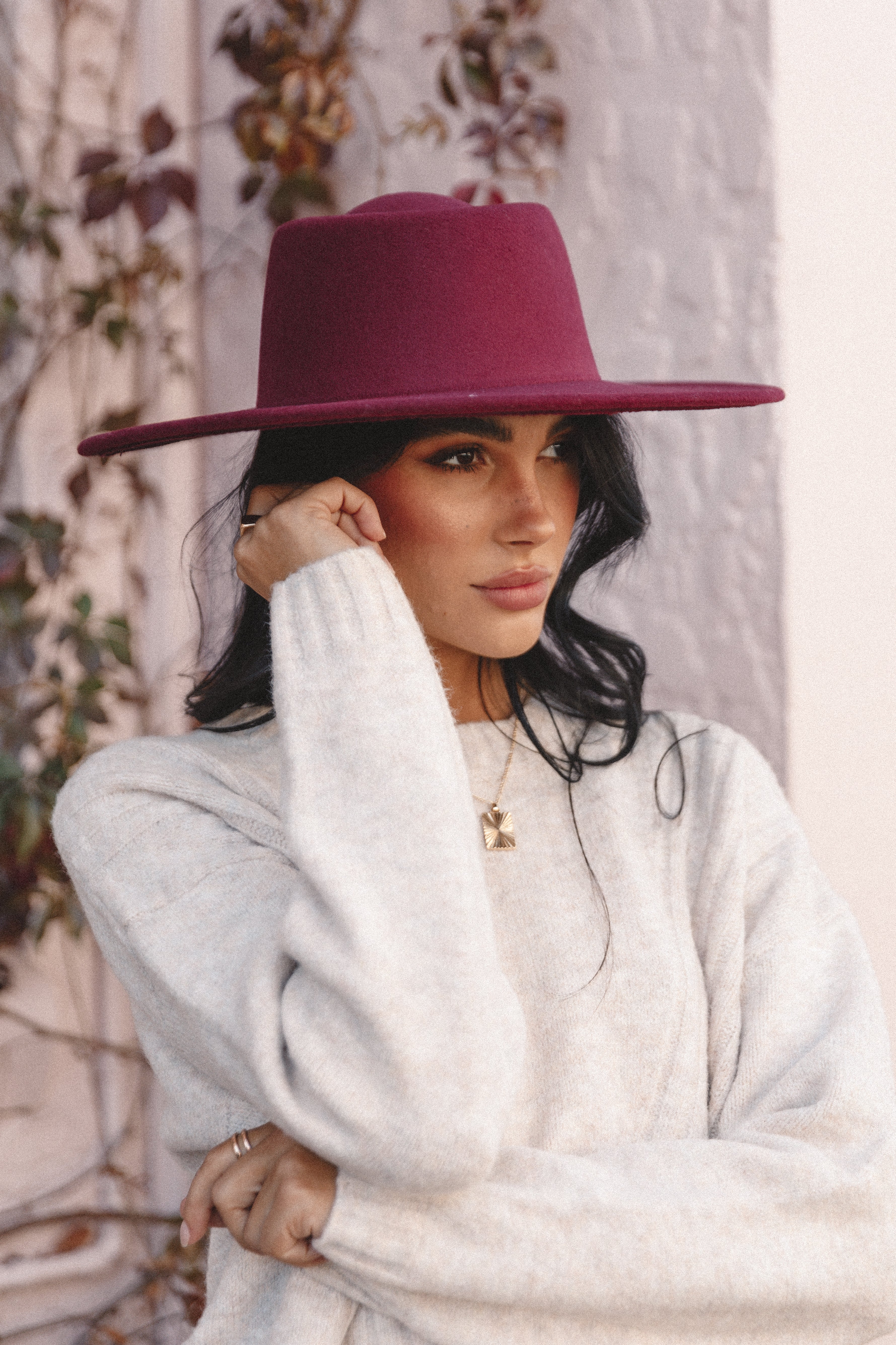 Olivia Hat - Plum-Aur Fashion