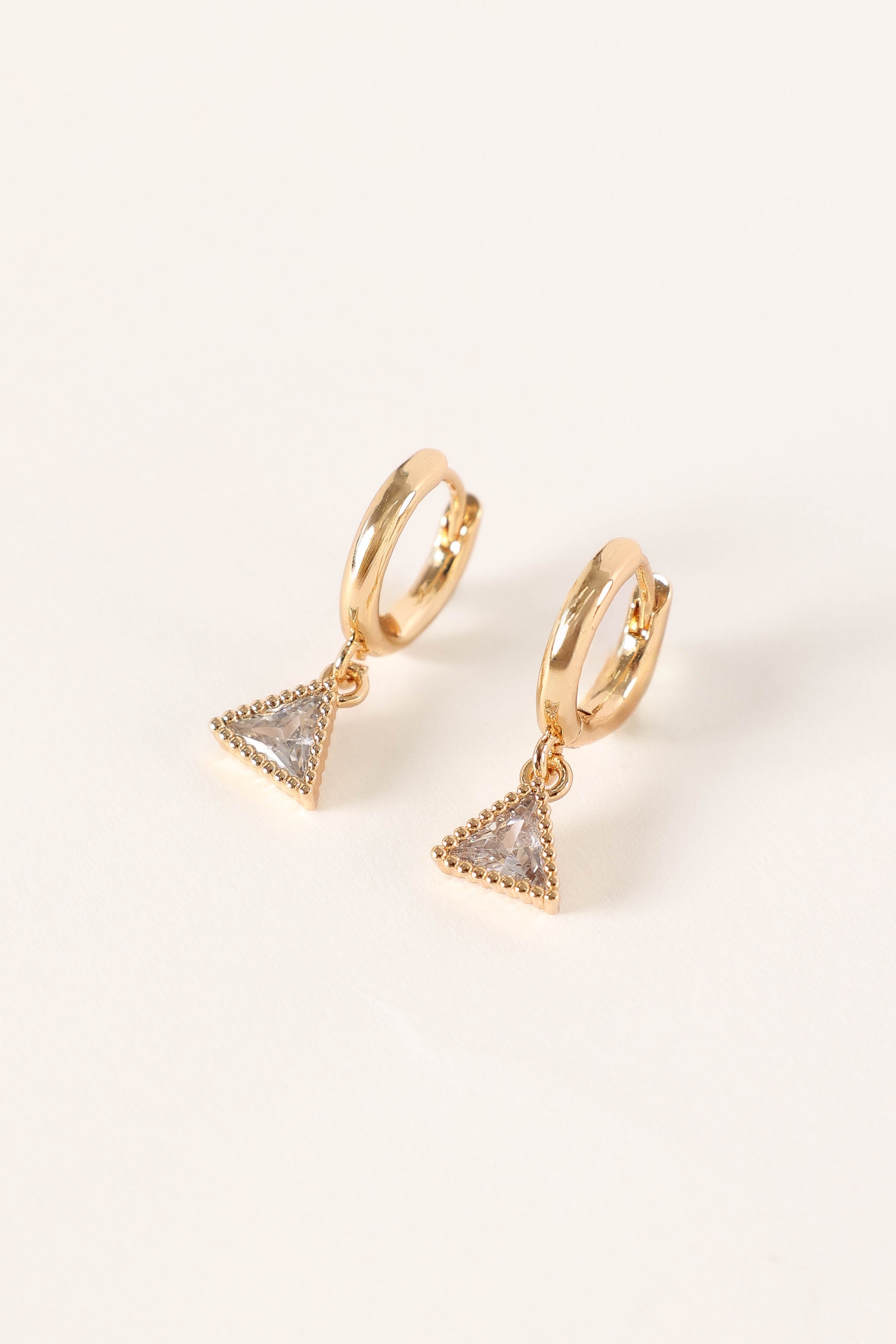 Regina Triangle Drop Earrings - Gold-Aur Fashion