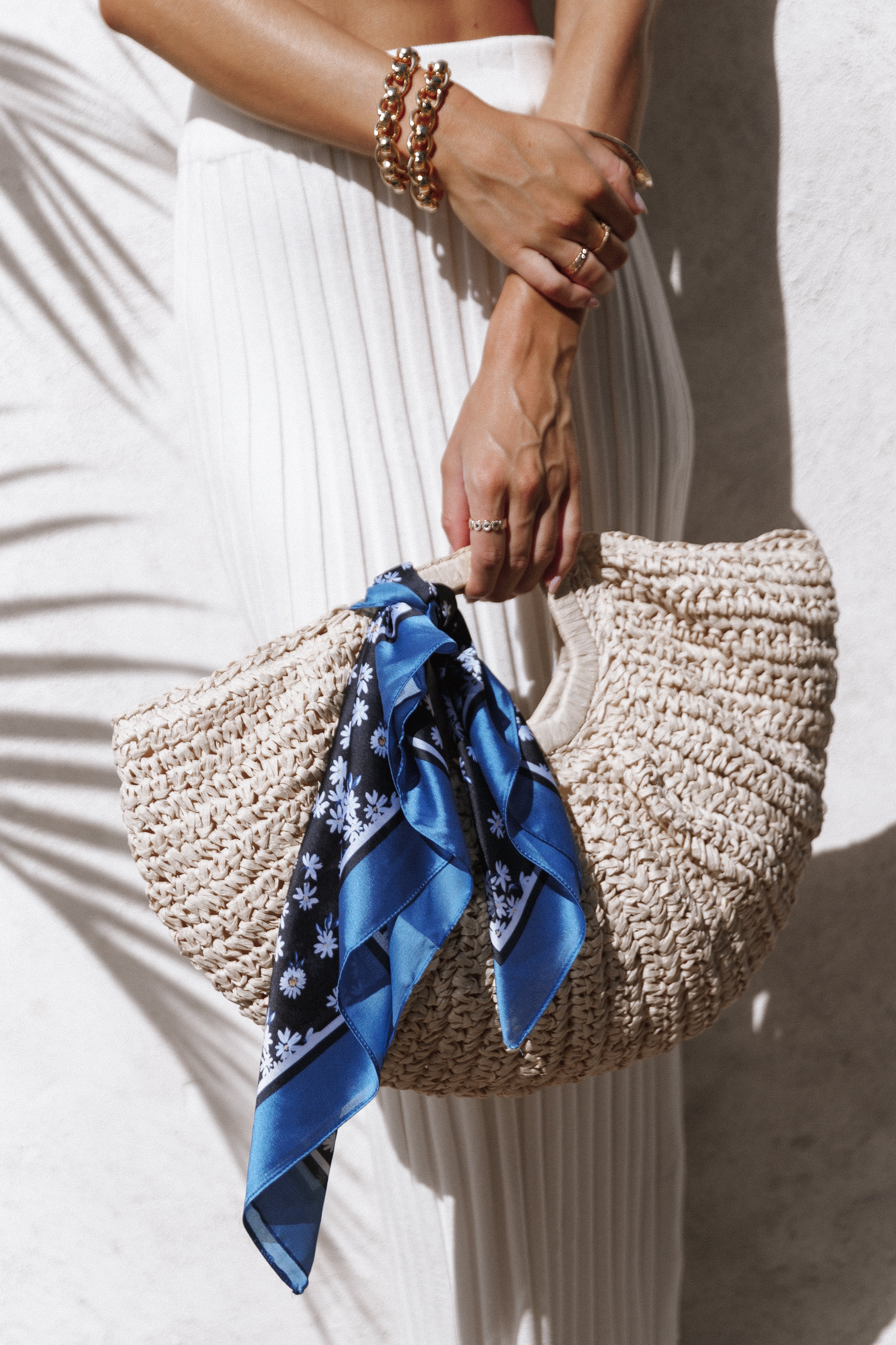 Vanessa Hair Scarf - Dark Floral-Aur Fashion