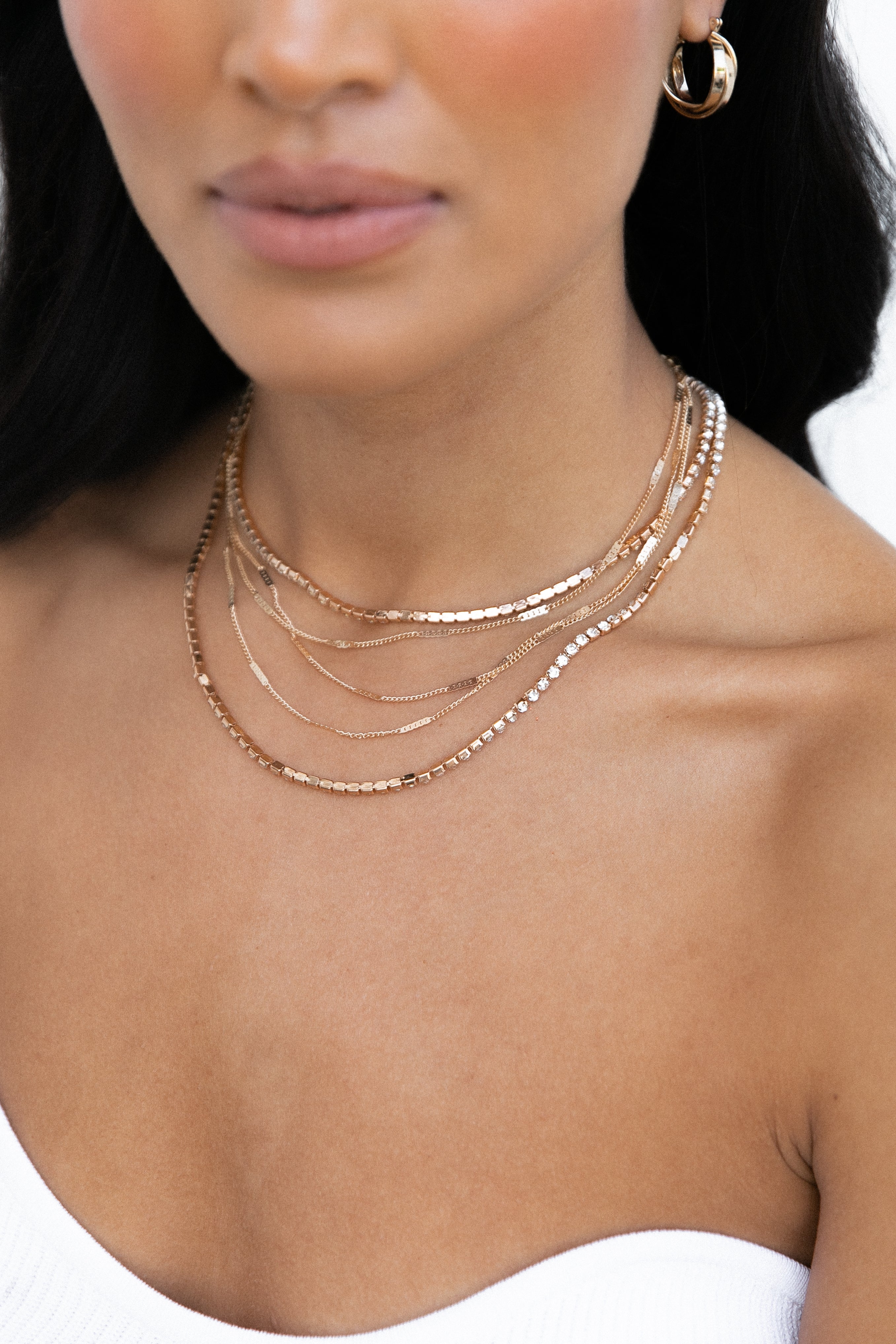 Venia Multi Layered Necklace - Gold-Aur Fashion
