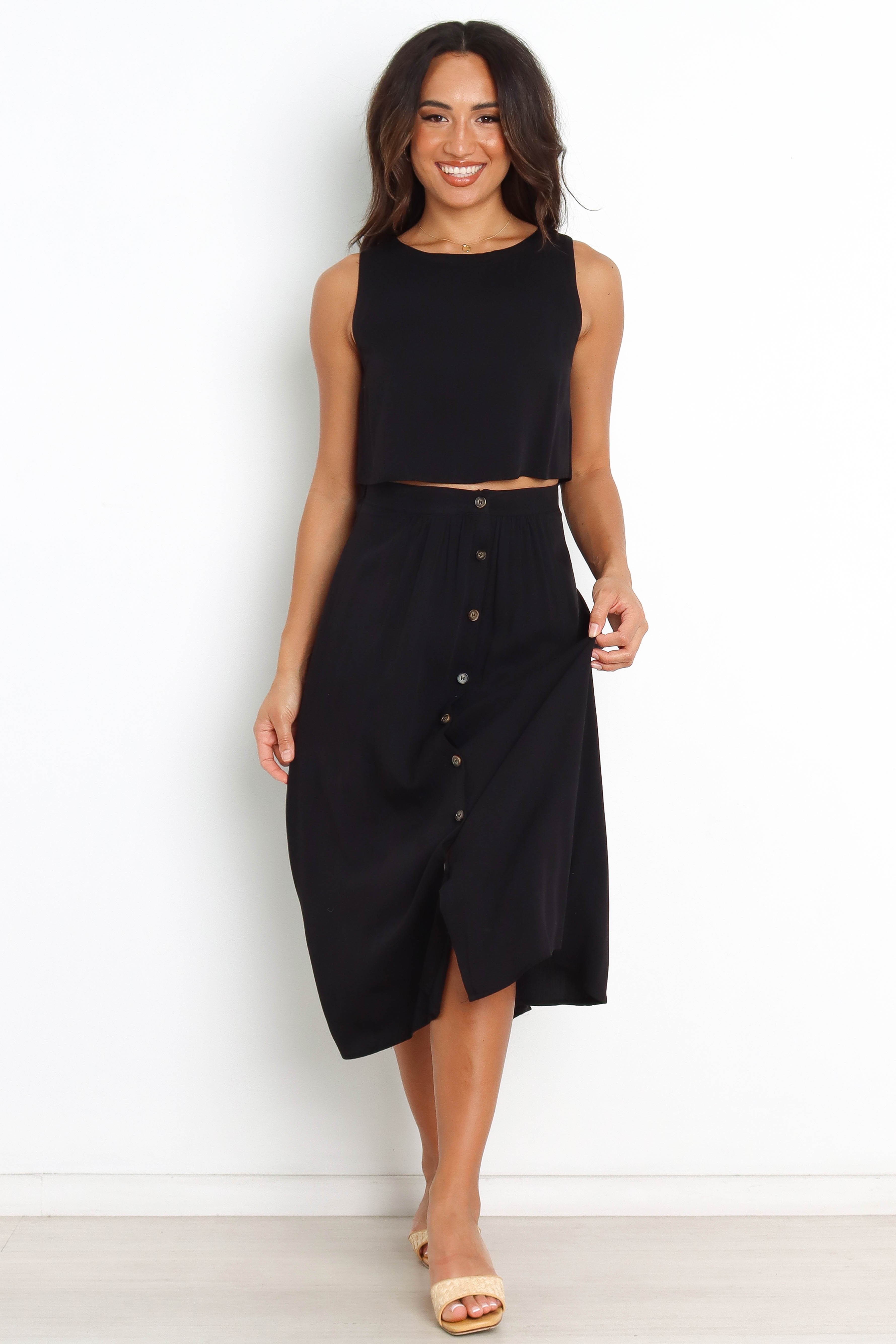 Ava Skirt - Black-Aur Fashion
