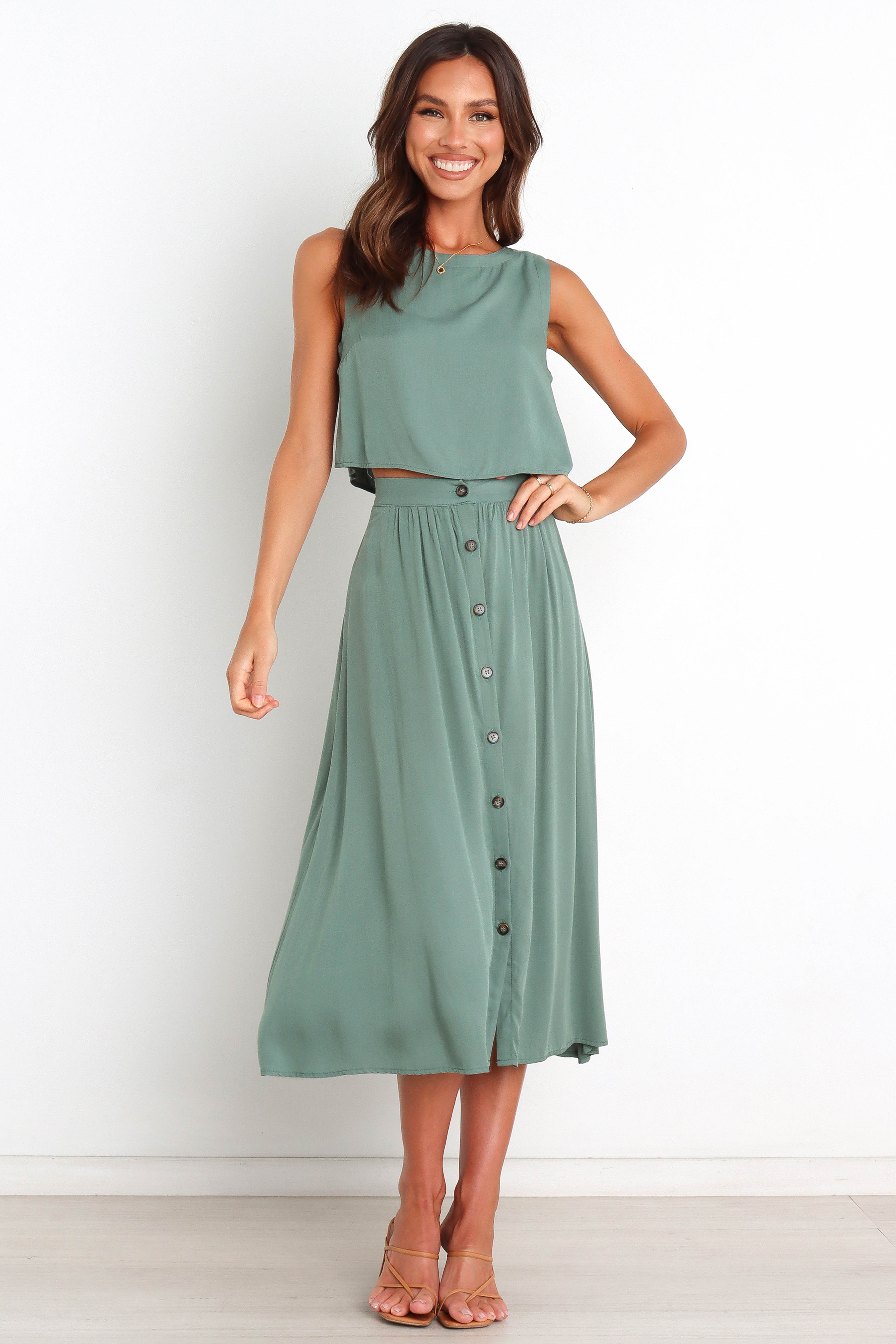 Ava Skirt - Green-Aur Fashion