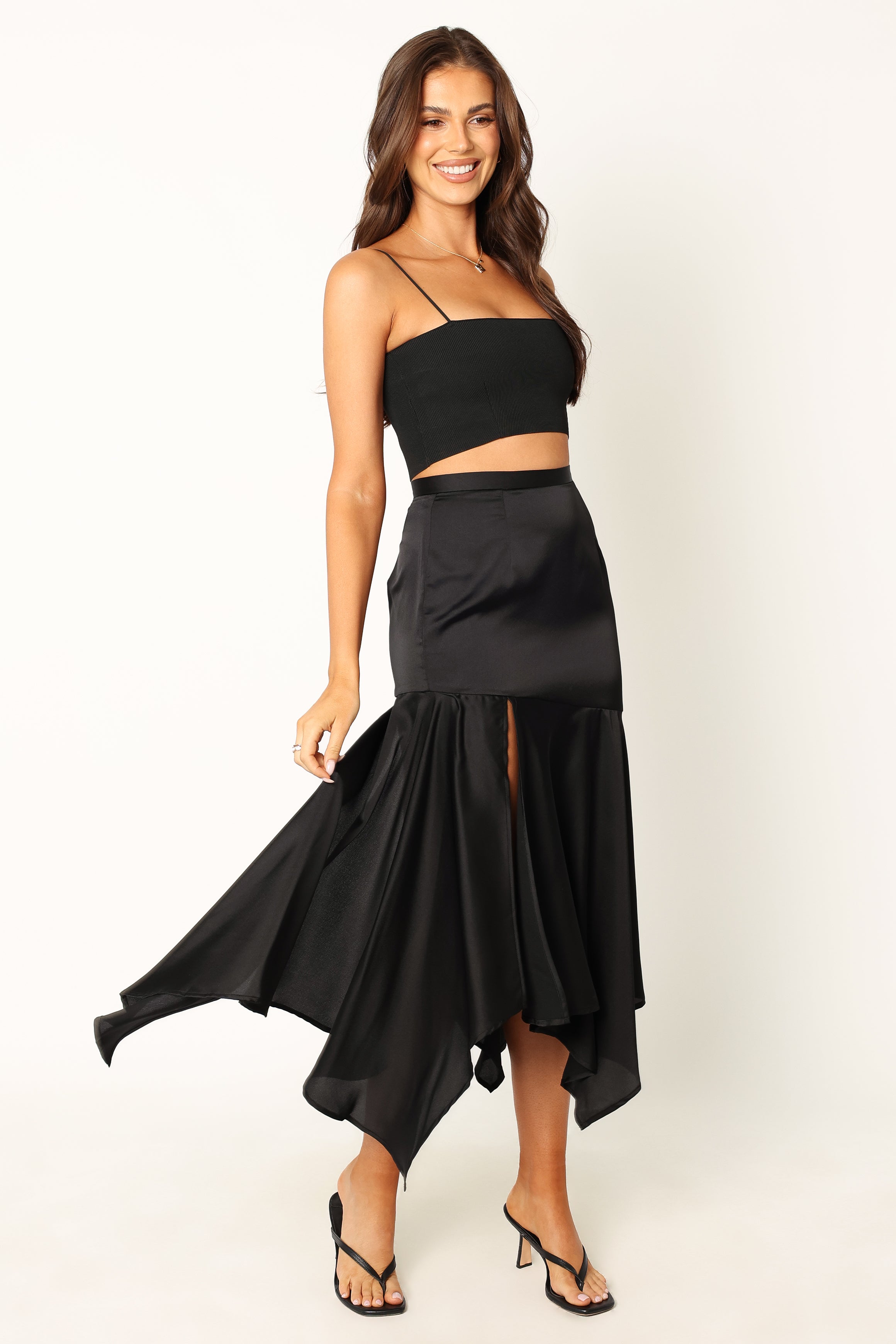 Jair Midi Skirt - Black-Aur Fashion