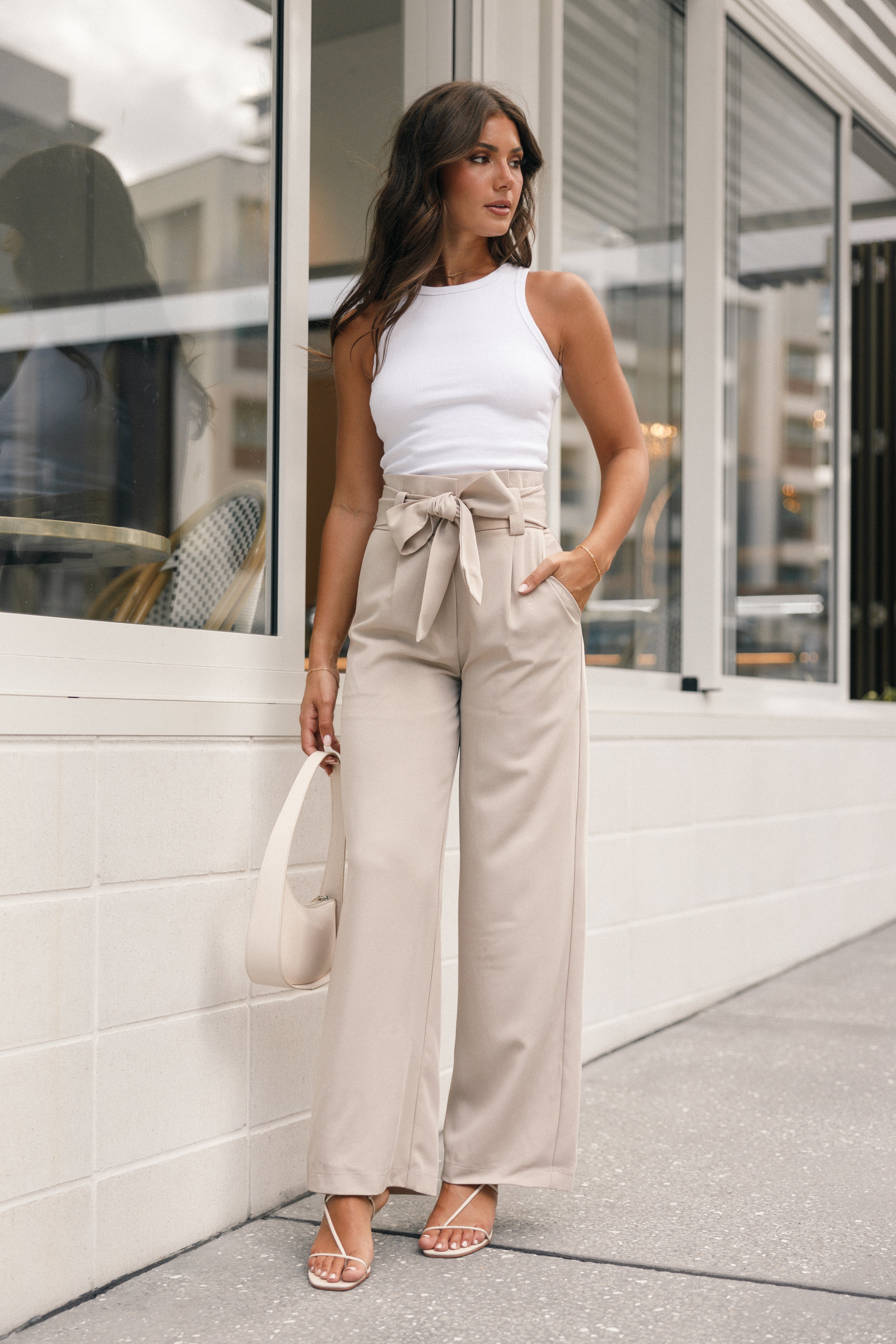 Kieran Pants - Beige-Aur Fashion