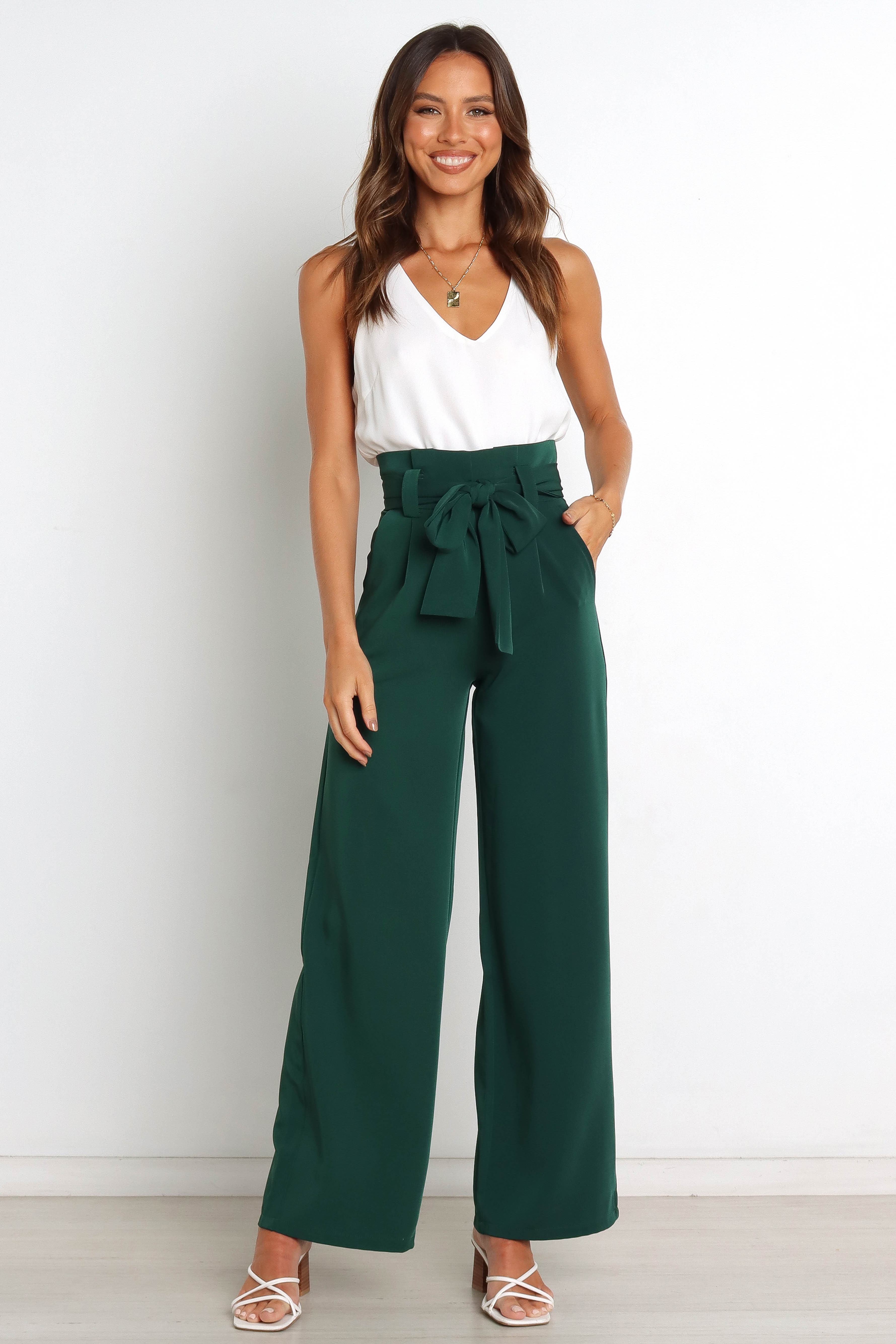 Kieran Pants - Emerald Green-Aur Fashion