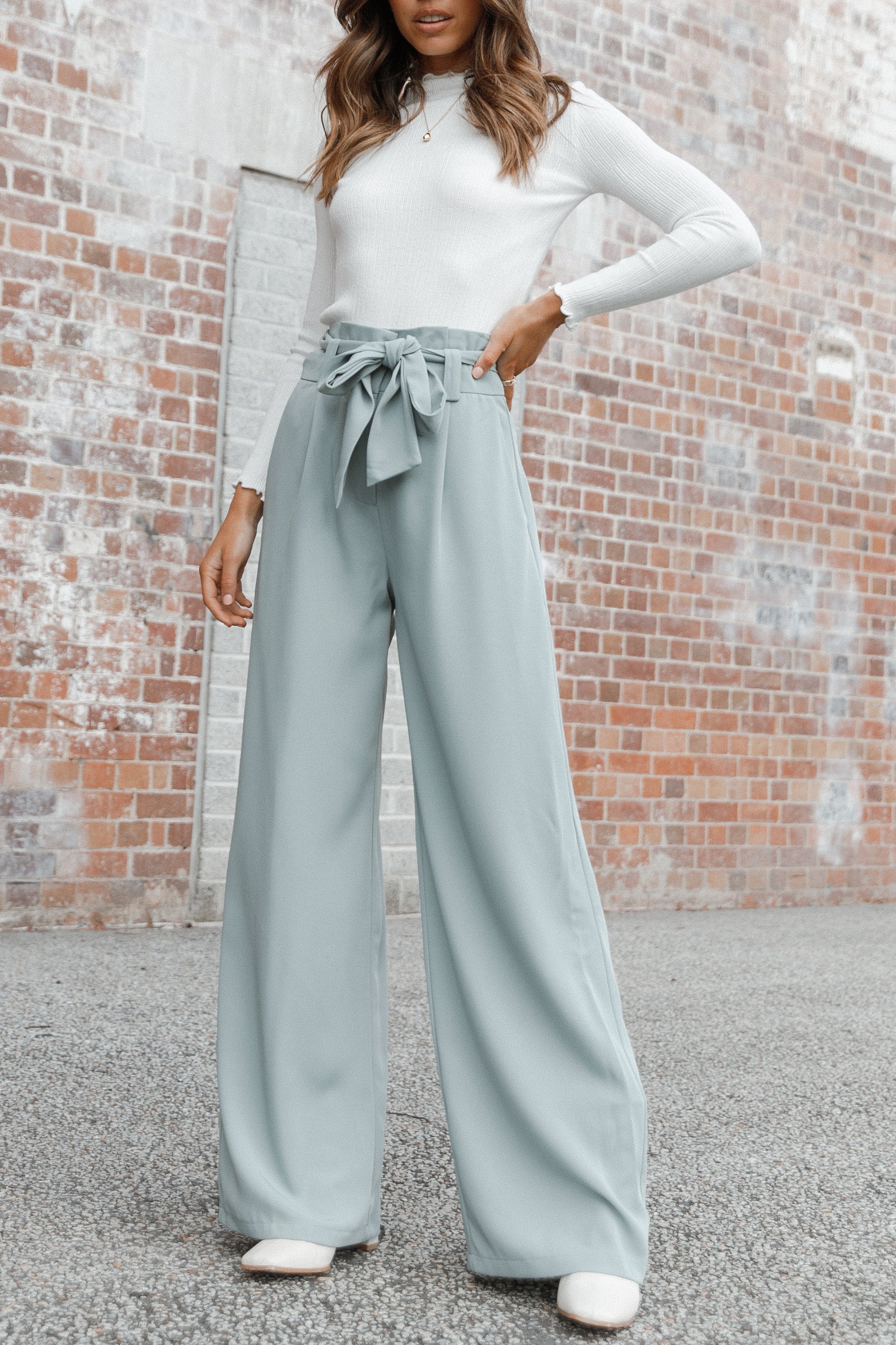 Kieran Pants - Sage Green-Aur Fashion