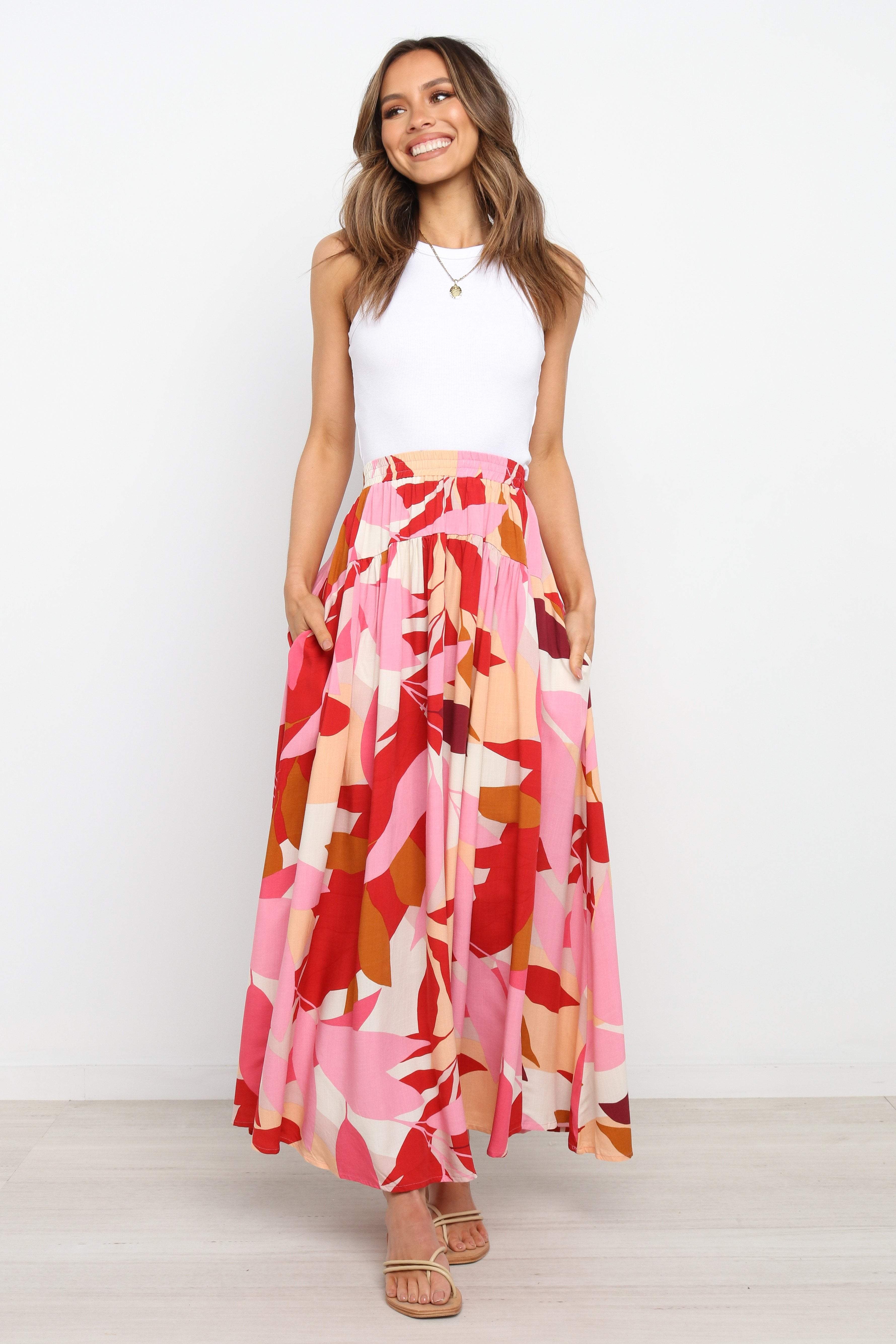 Madoc Skirt - Pink-Aur Fashion