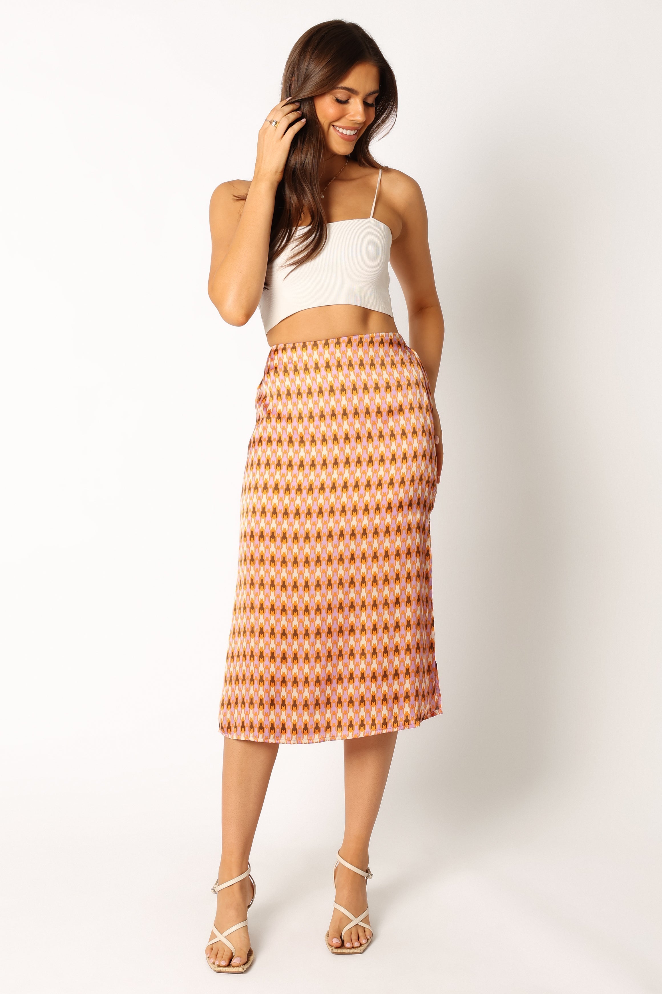 Marley Midi Skirt - Mocha-Aur Fashion