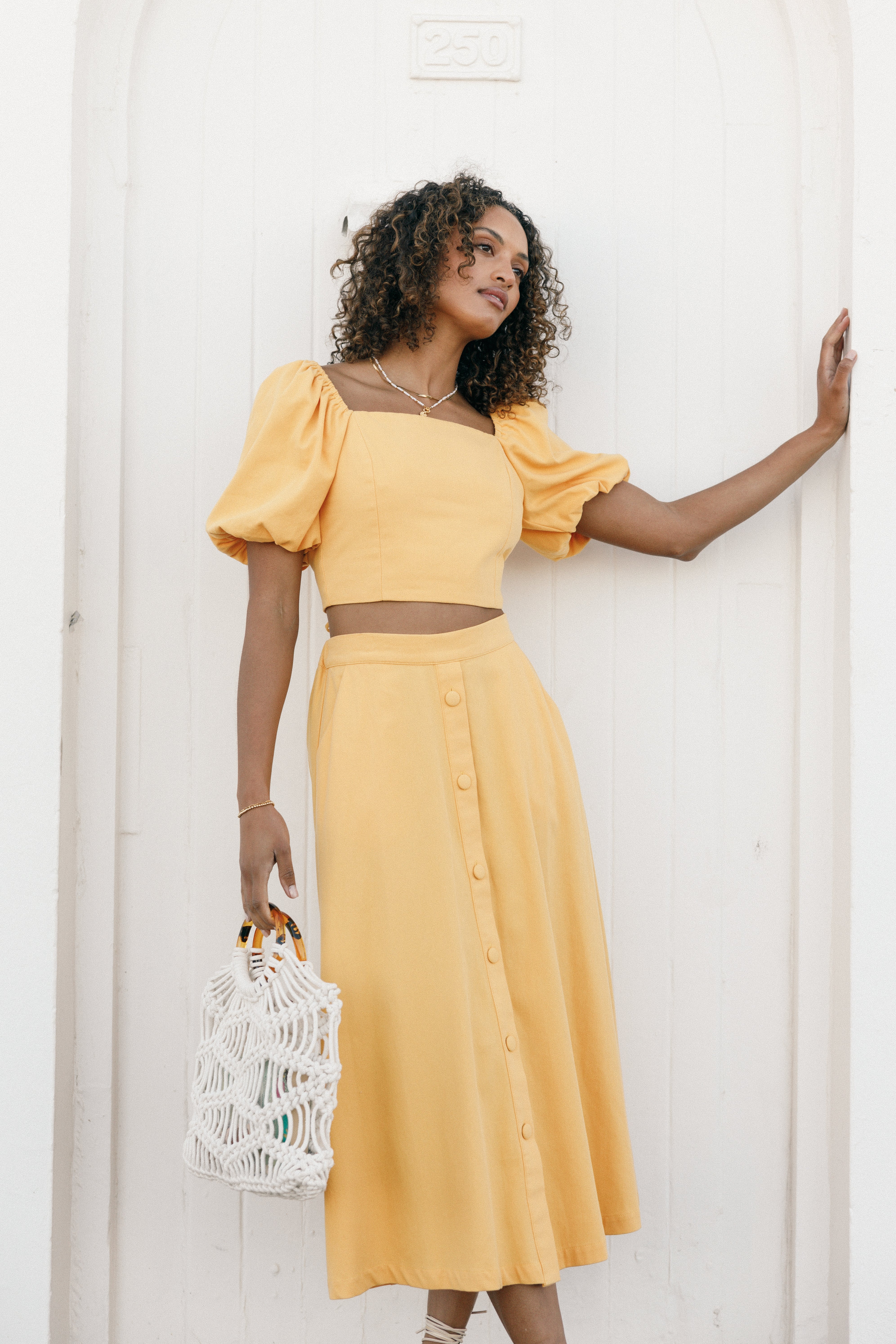 Mave Midi Skirt - Sunflower-Aur Fashion