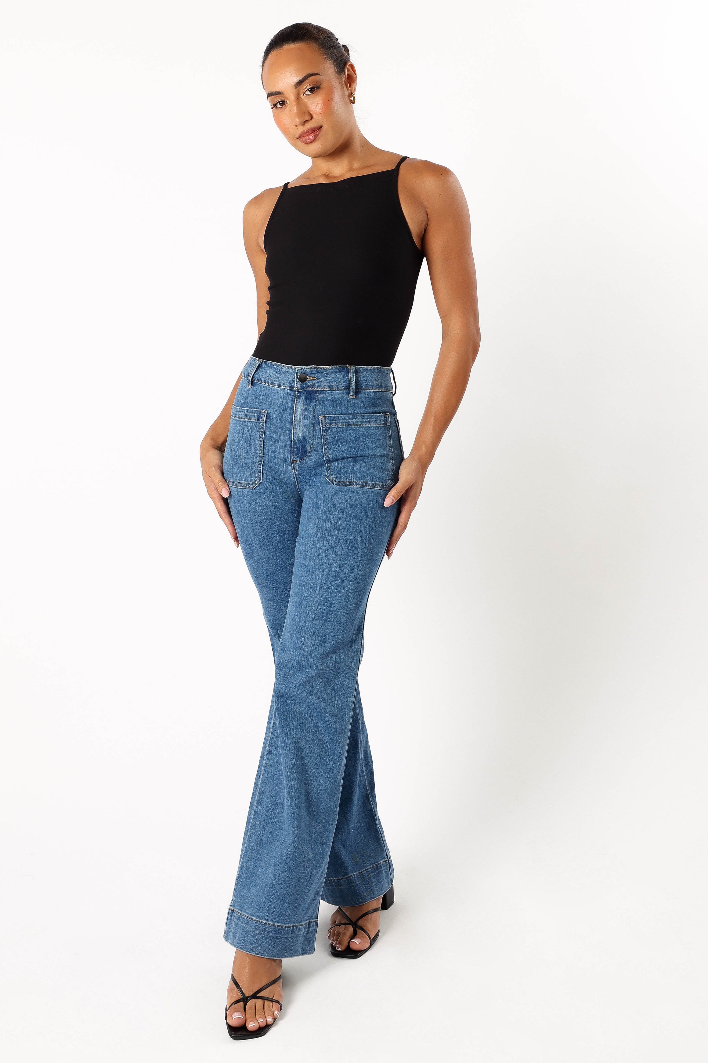 Nico Wide Leg Jean - Dark Blue-Aur Fashion