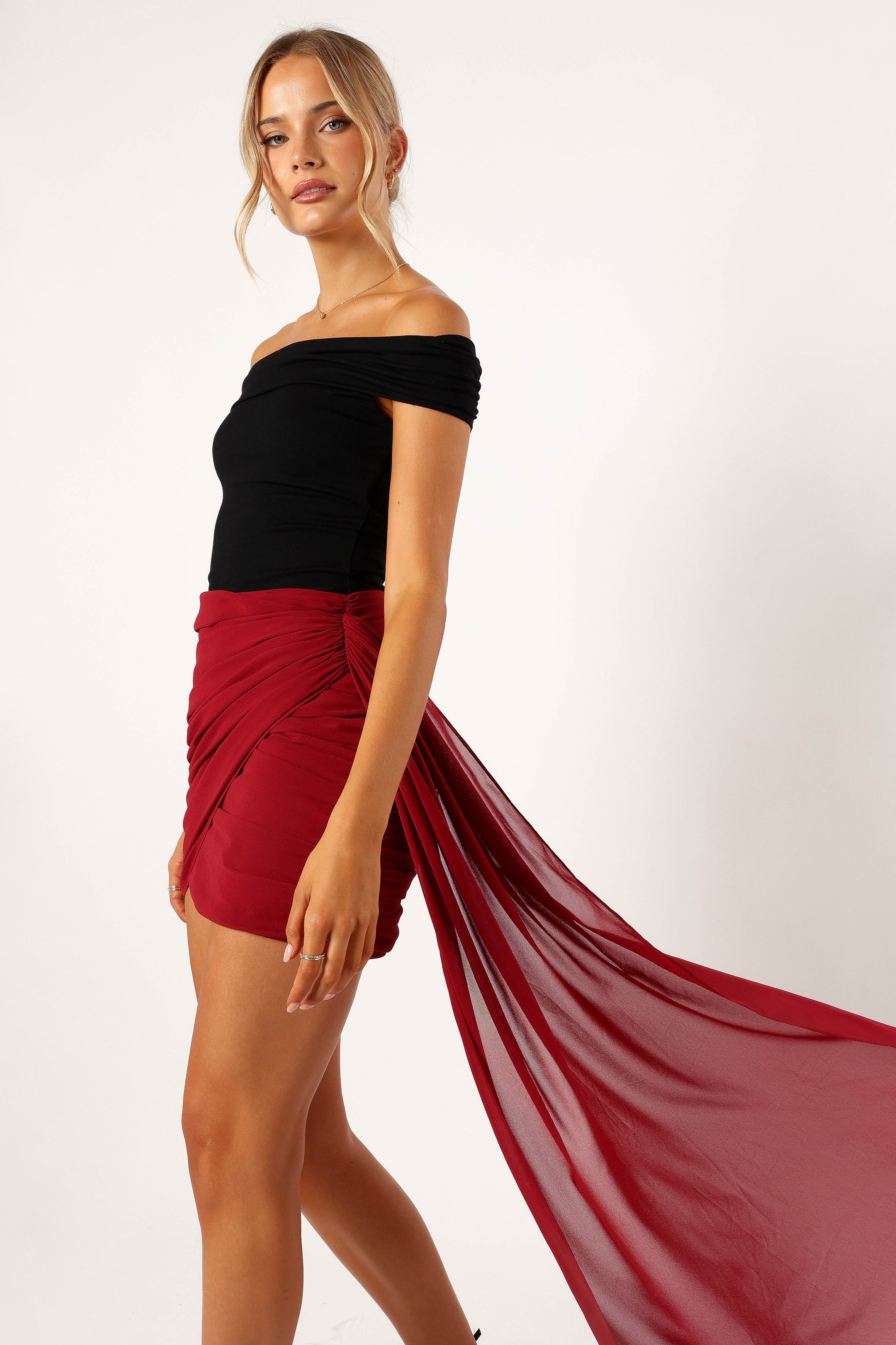 Night Lover Mini Skirt - Merlot-Aur Fashion