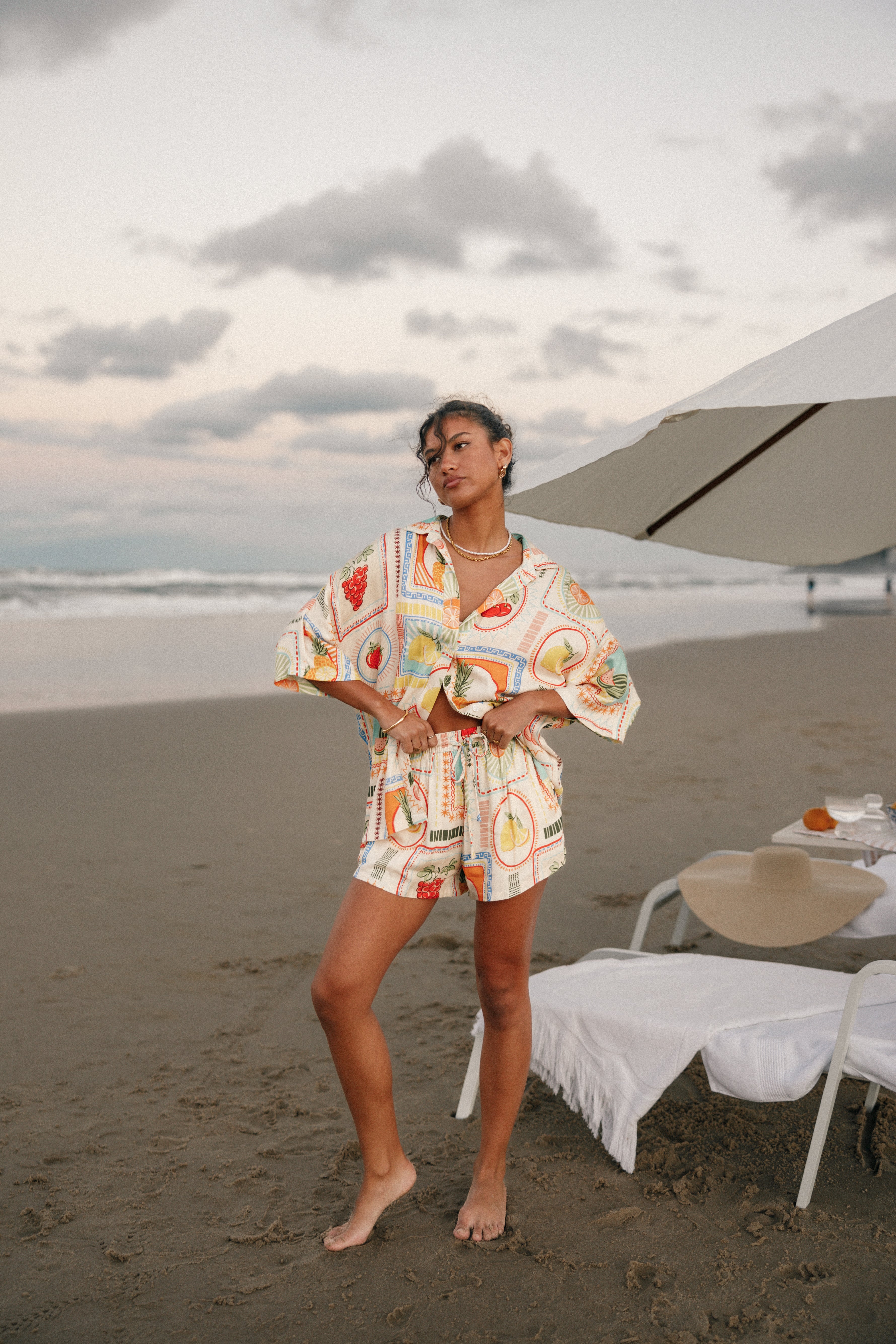 Olena Shorts - Agata Print-Aur Fashion