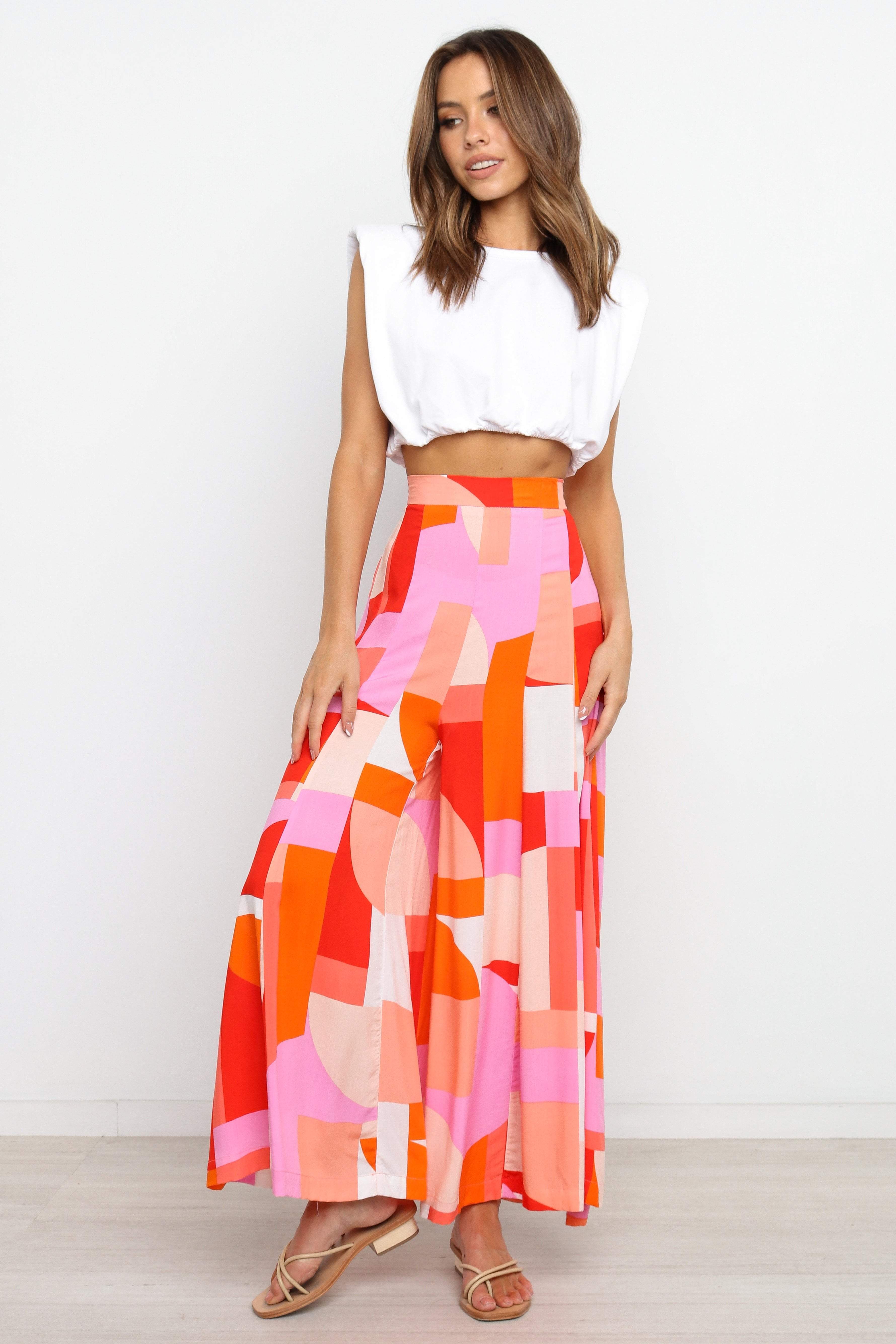 Pomoa Pant - Pink-Aur Fashion