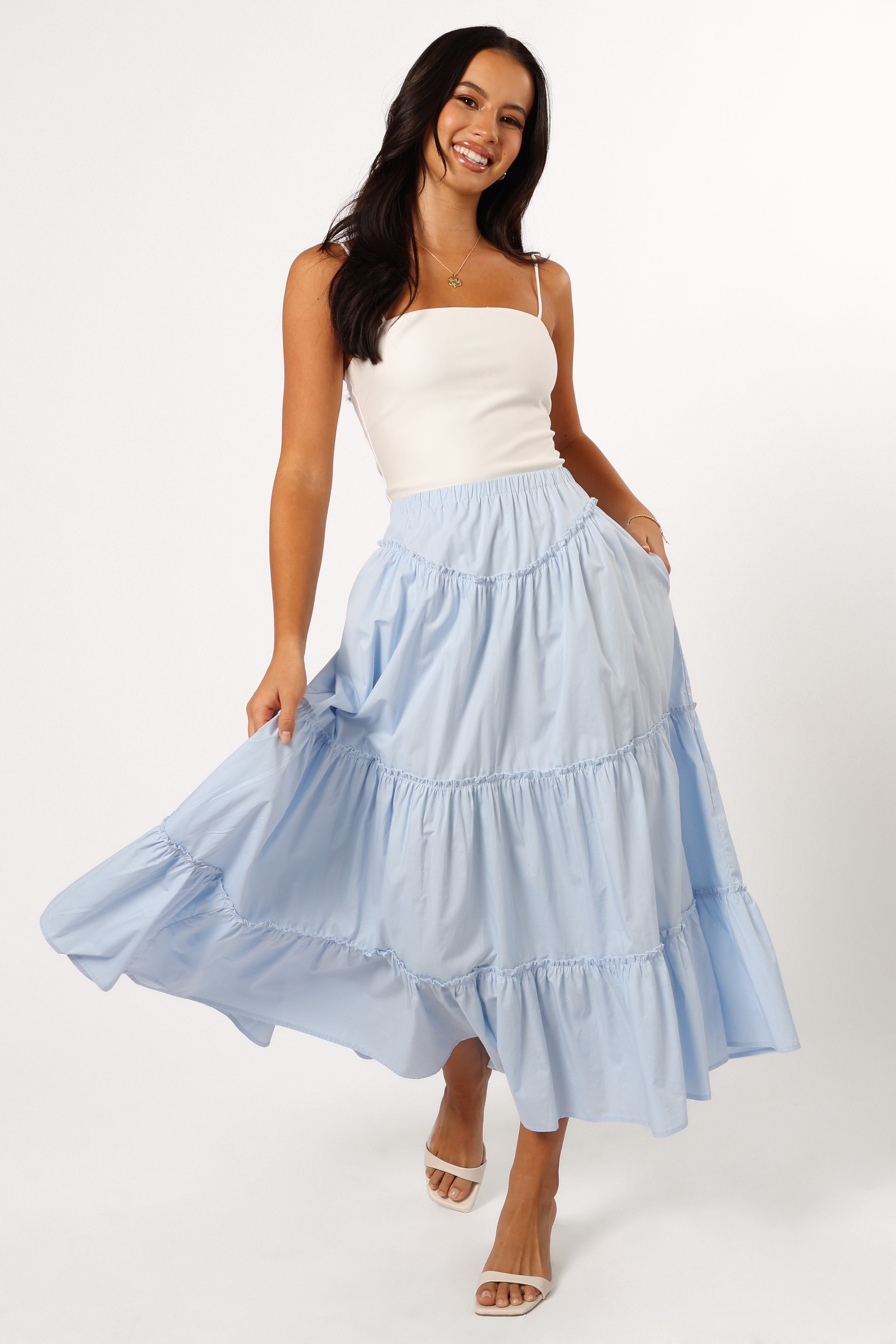 Somerset Midi Skirt - Sky-Aur Fashion