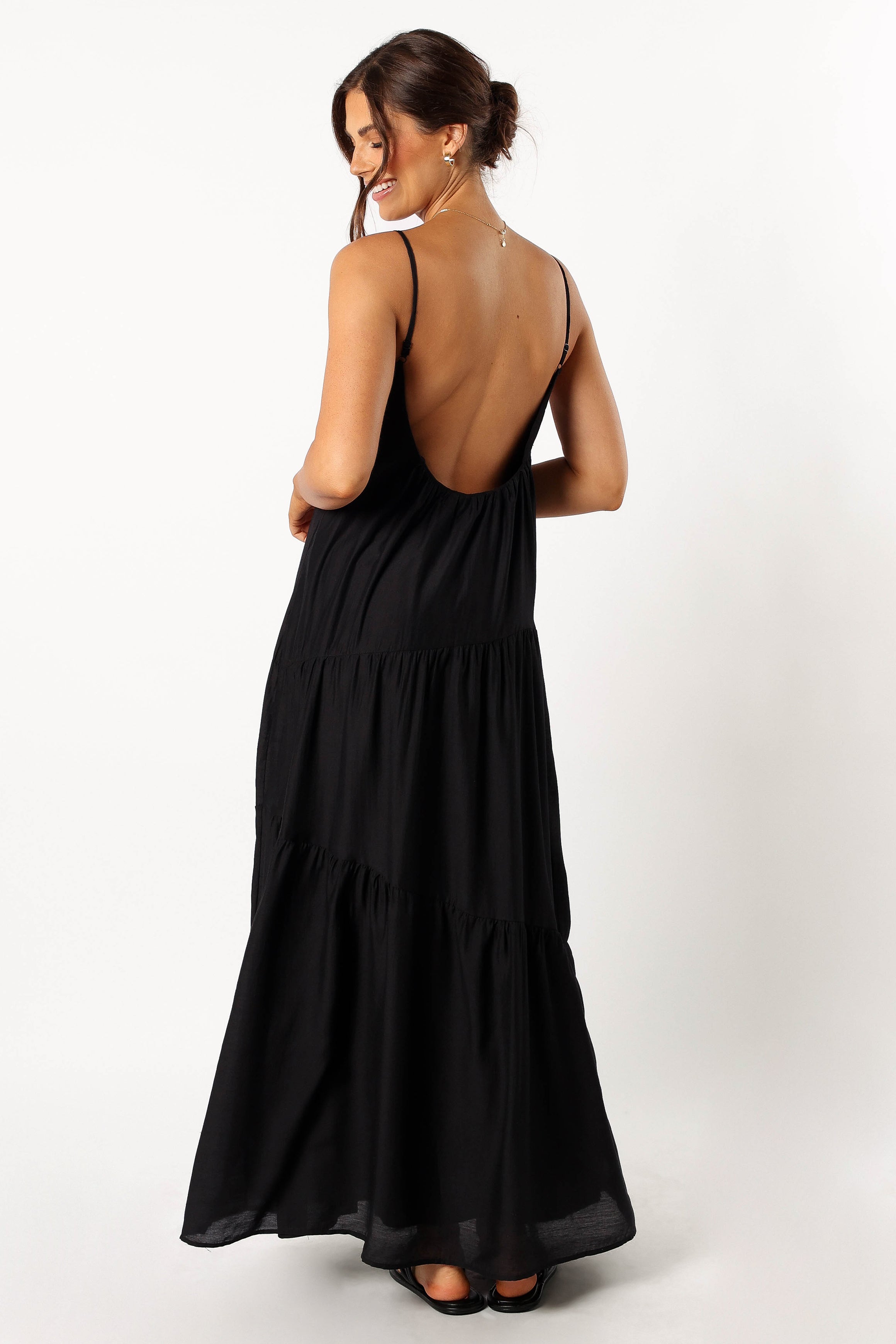 Bennie Midi Dress - Black-Aur Fashion