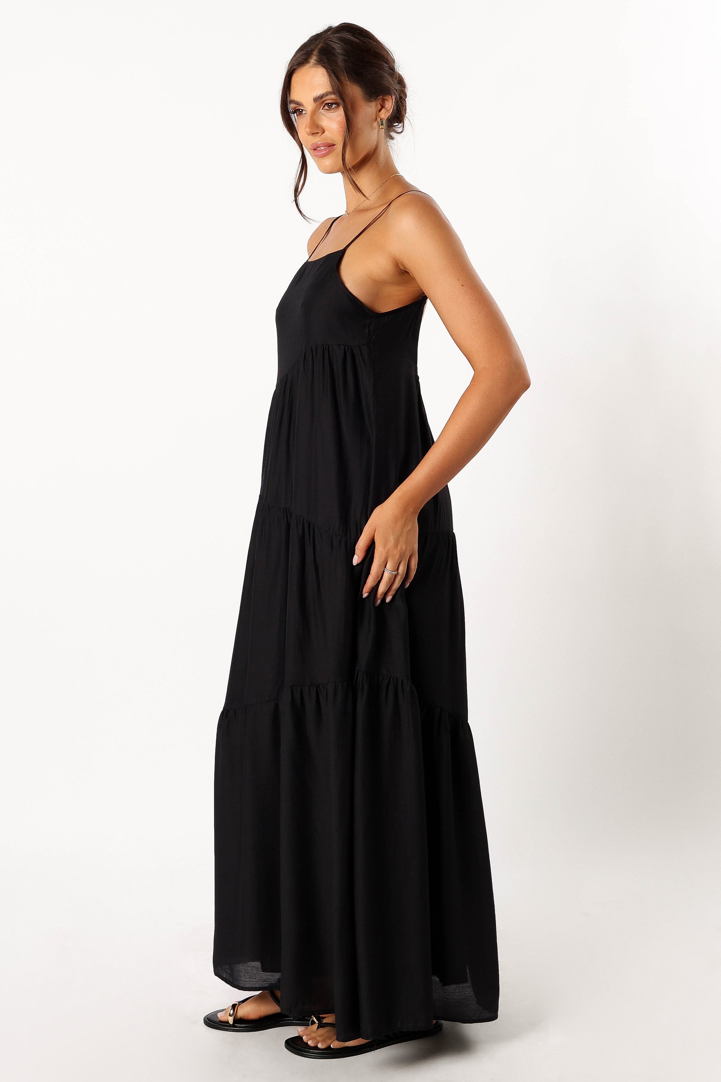 Bennie Midi Dress - Black-Aur Fashion