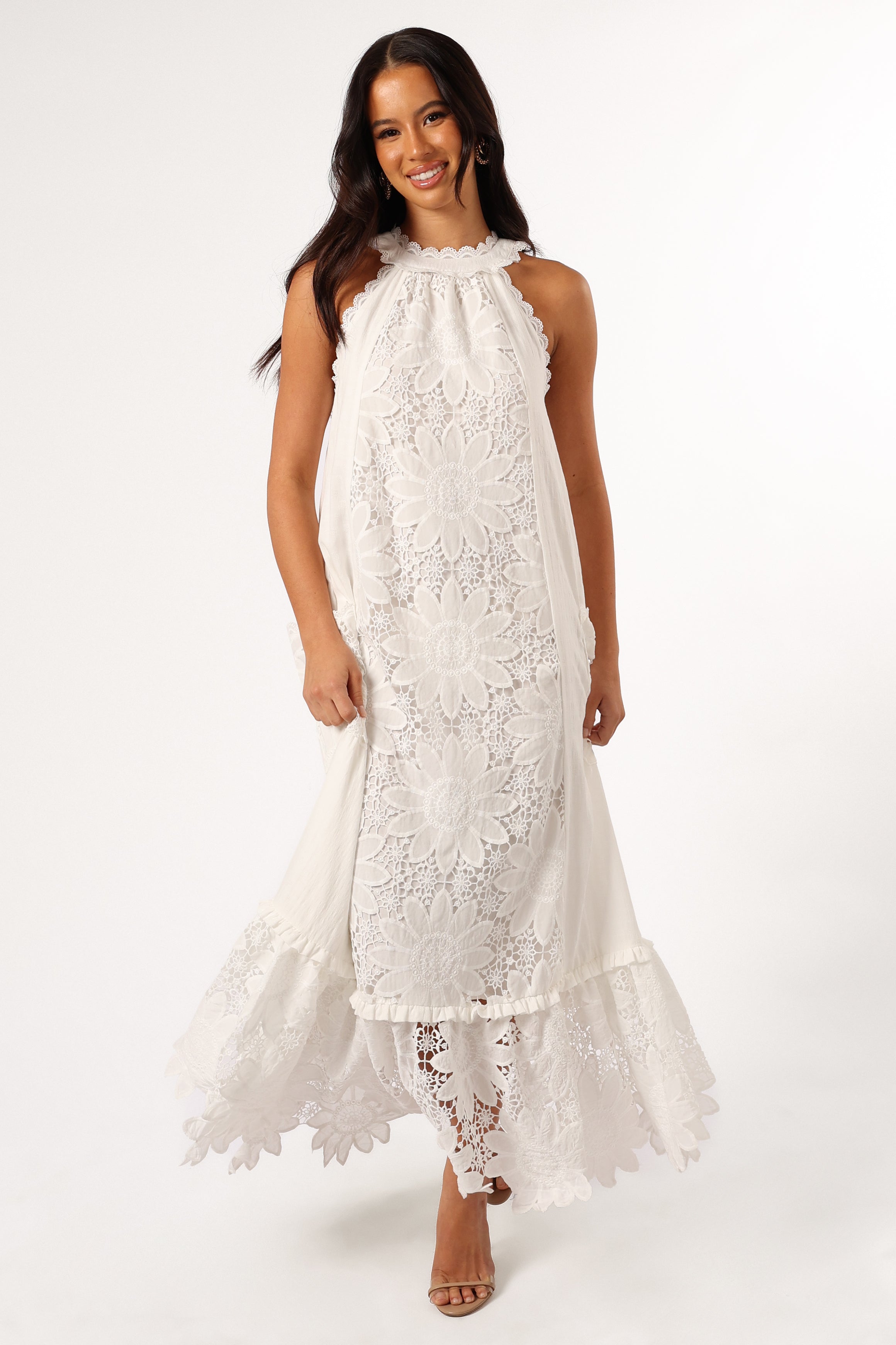 Capri Maxi Dress - White-Aur Fashion