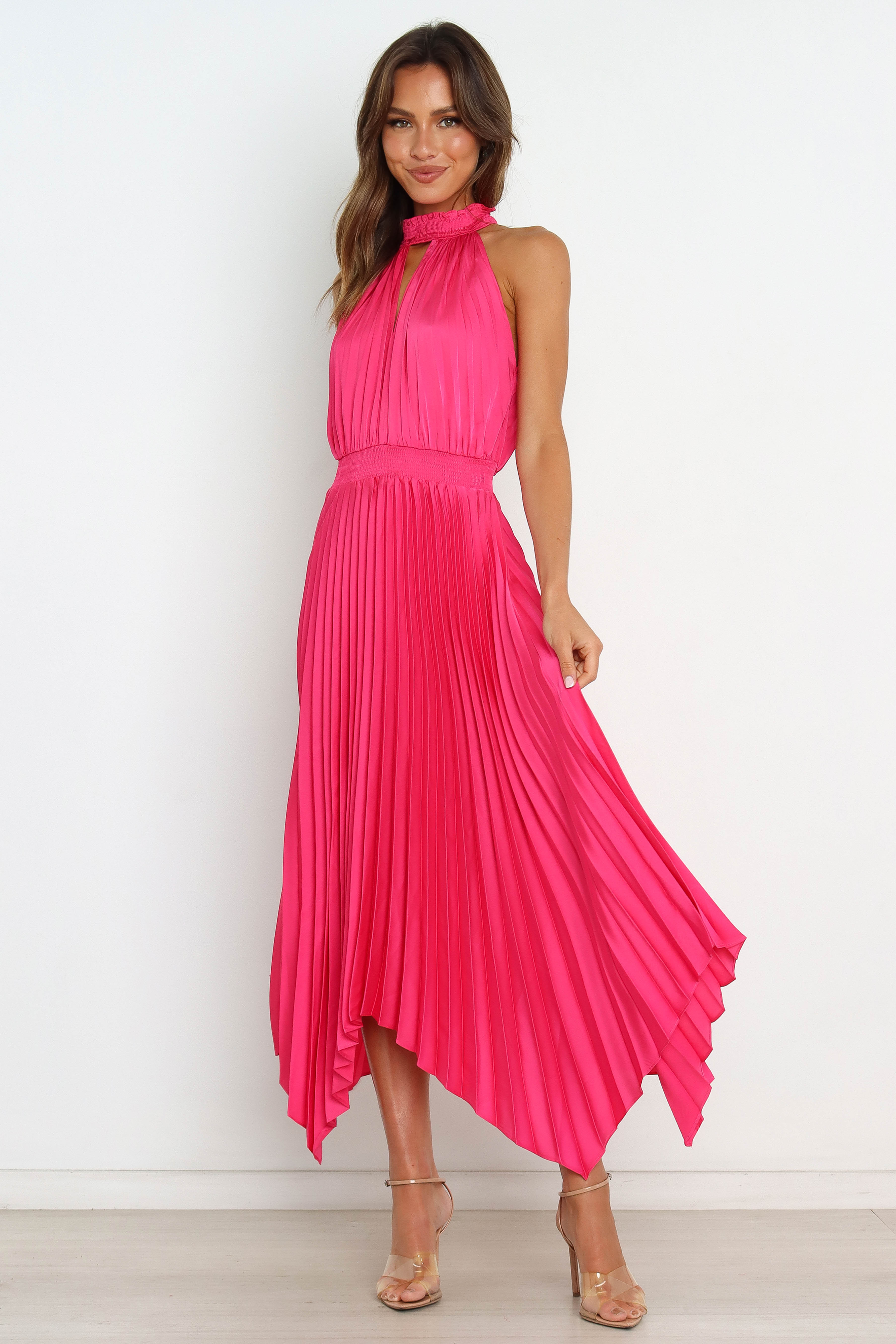Dominique Dress - Pink-Aur Fashion