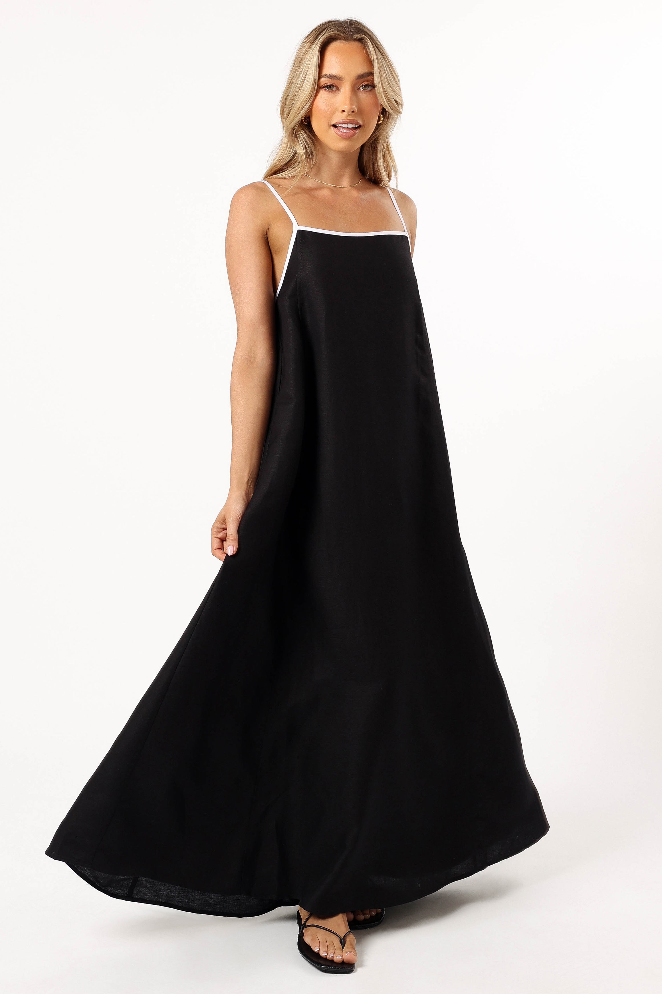 Elliana Maxi Dress - Black-Aur Fashion
