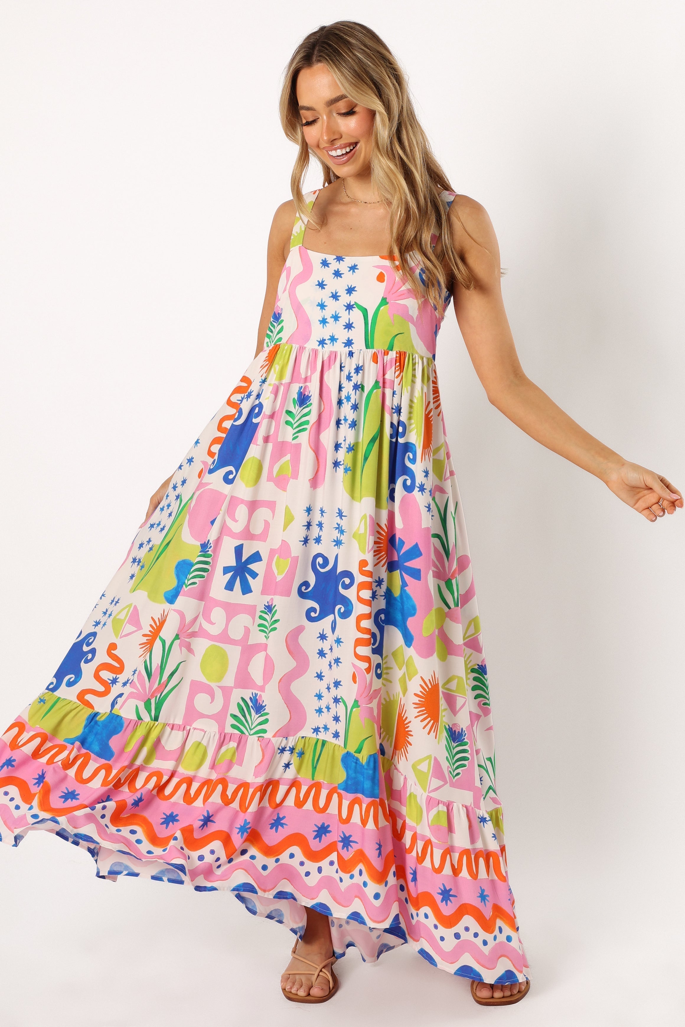 Greer Maxi Dress - Mercedes Print-Aur Fashion