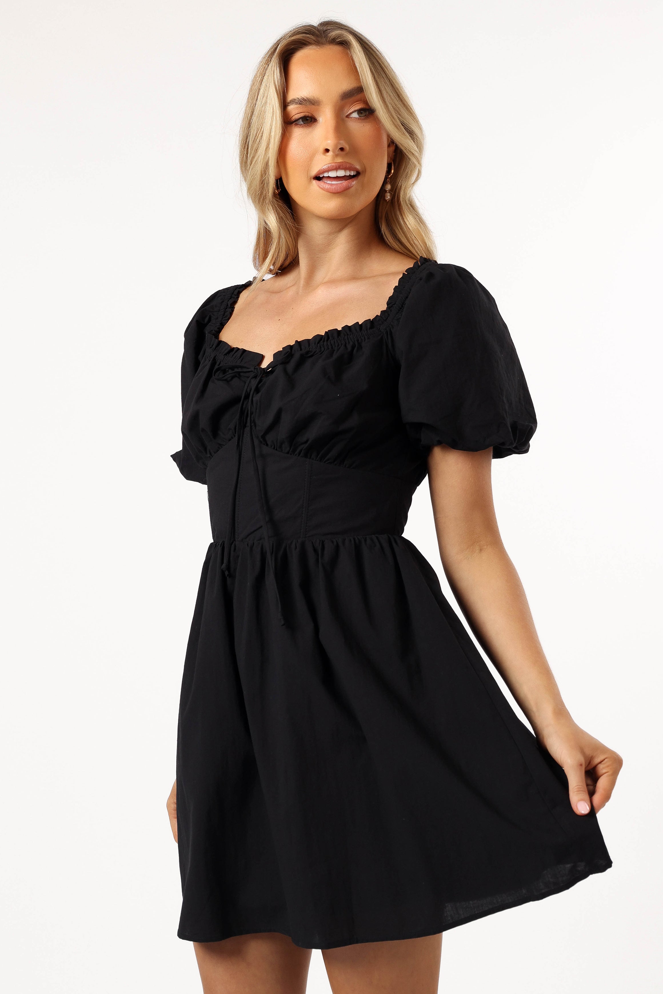 Jazz Mini Dress - Black-Aur Fashion