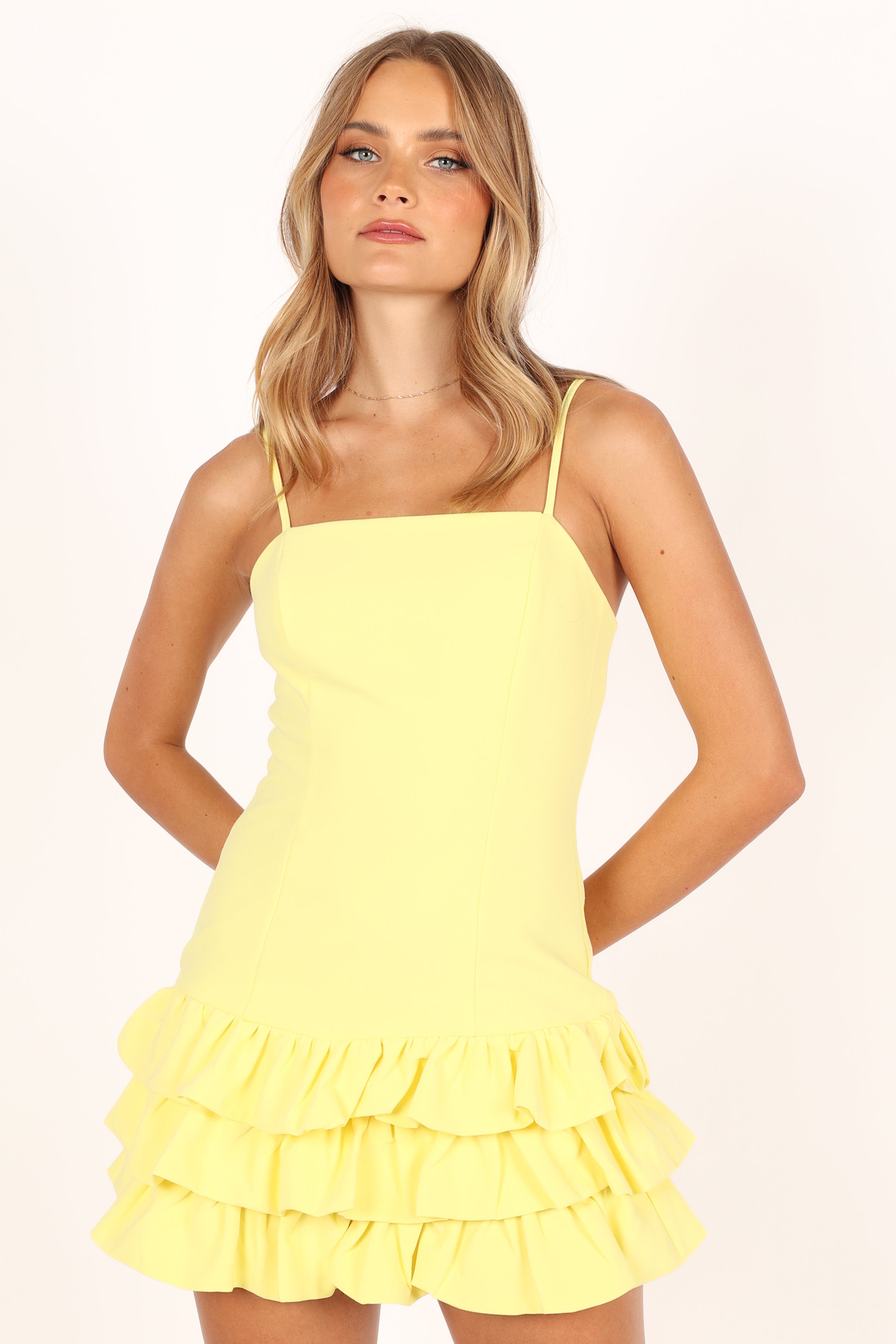Junee Mini Dress - Lemon-Aur Fashion