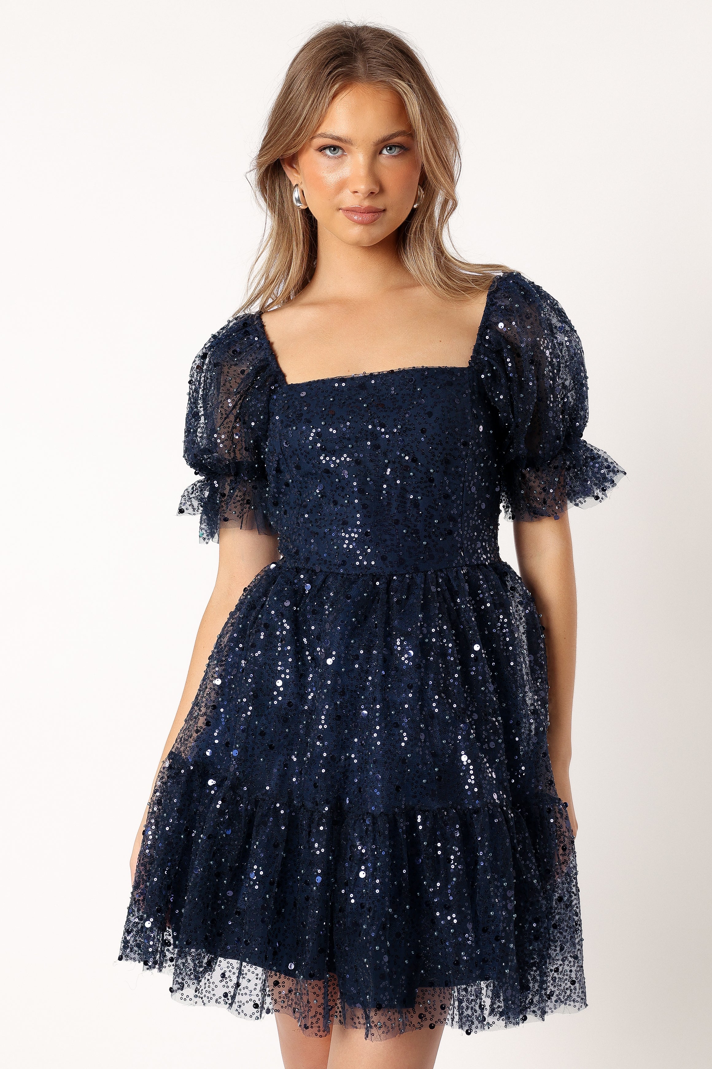 Karina Mini Dress - Navy-Aur Fashion