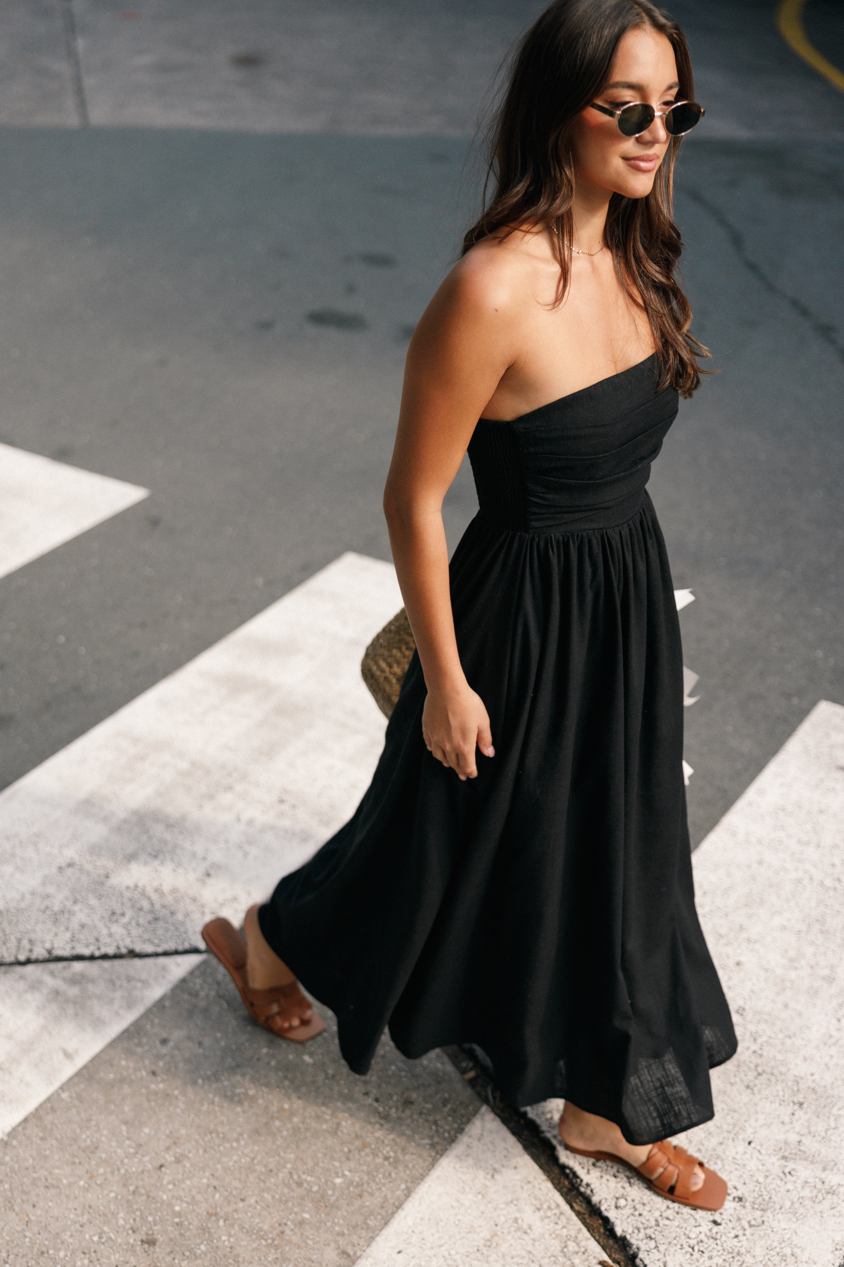 Kayt Strapless Dress - Black-Aur Fashion