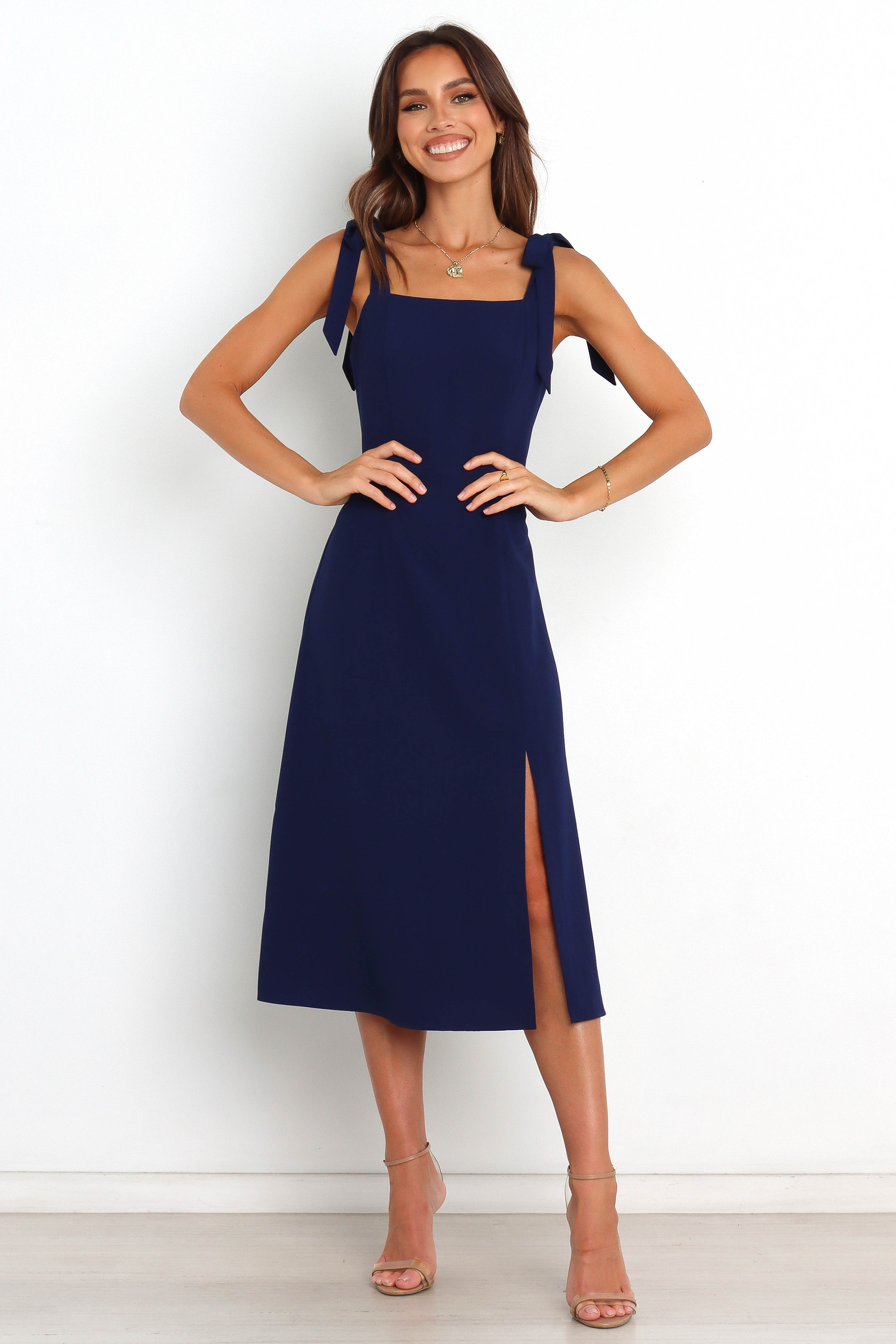Laurel Dress - Navy-Aur Fashion