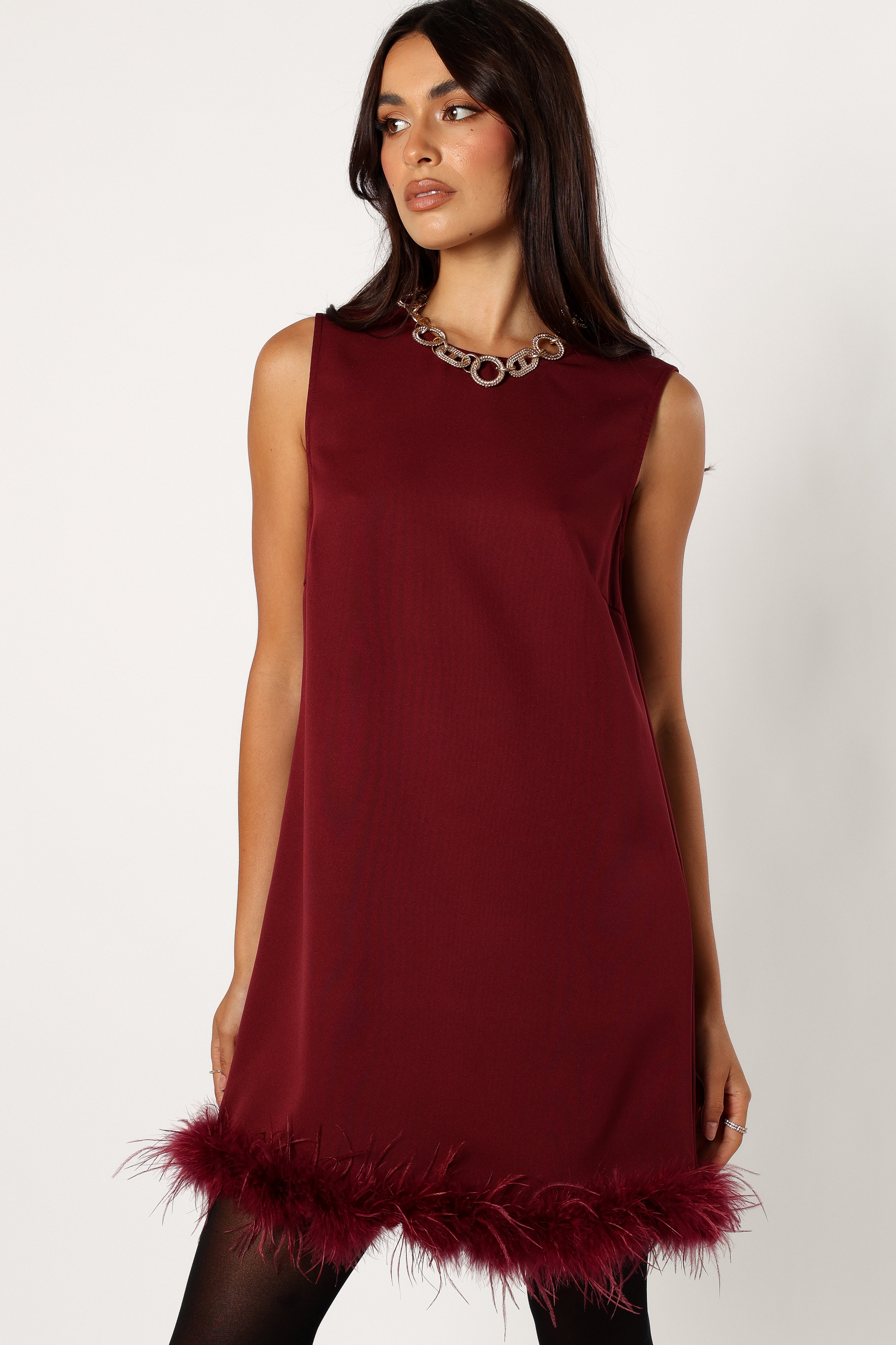 Mathias Mini Dress - Wine-Aur Fashion