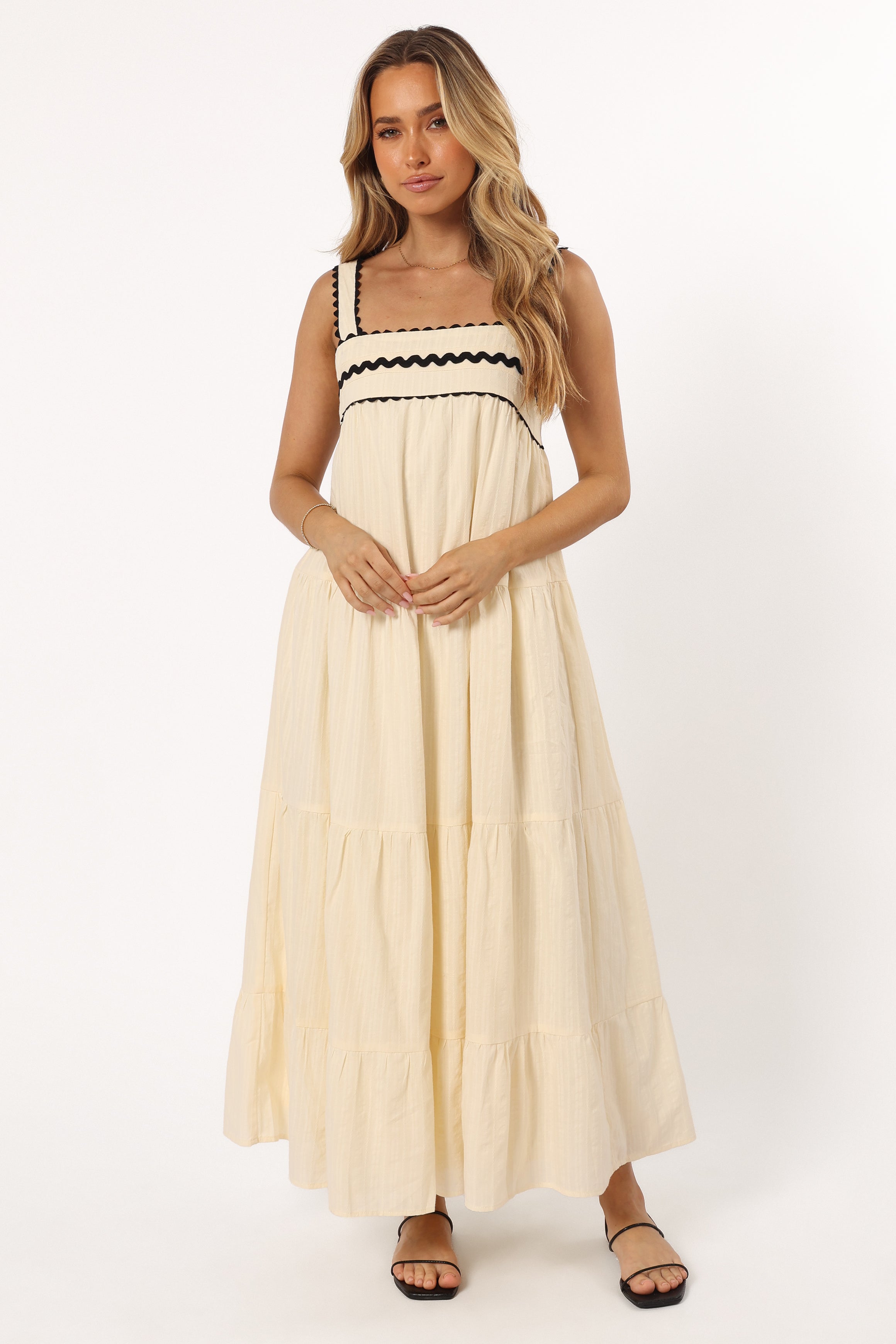 Monroe Midi Dress - Cream-Aur Fashion