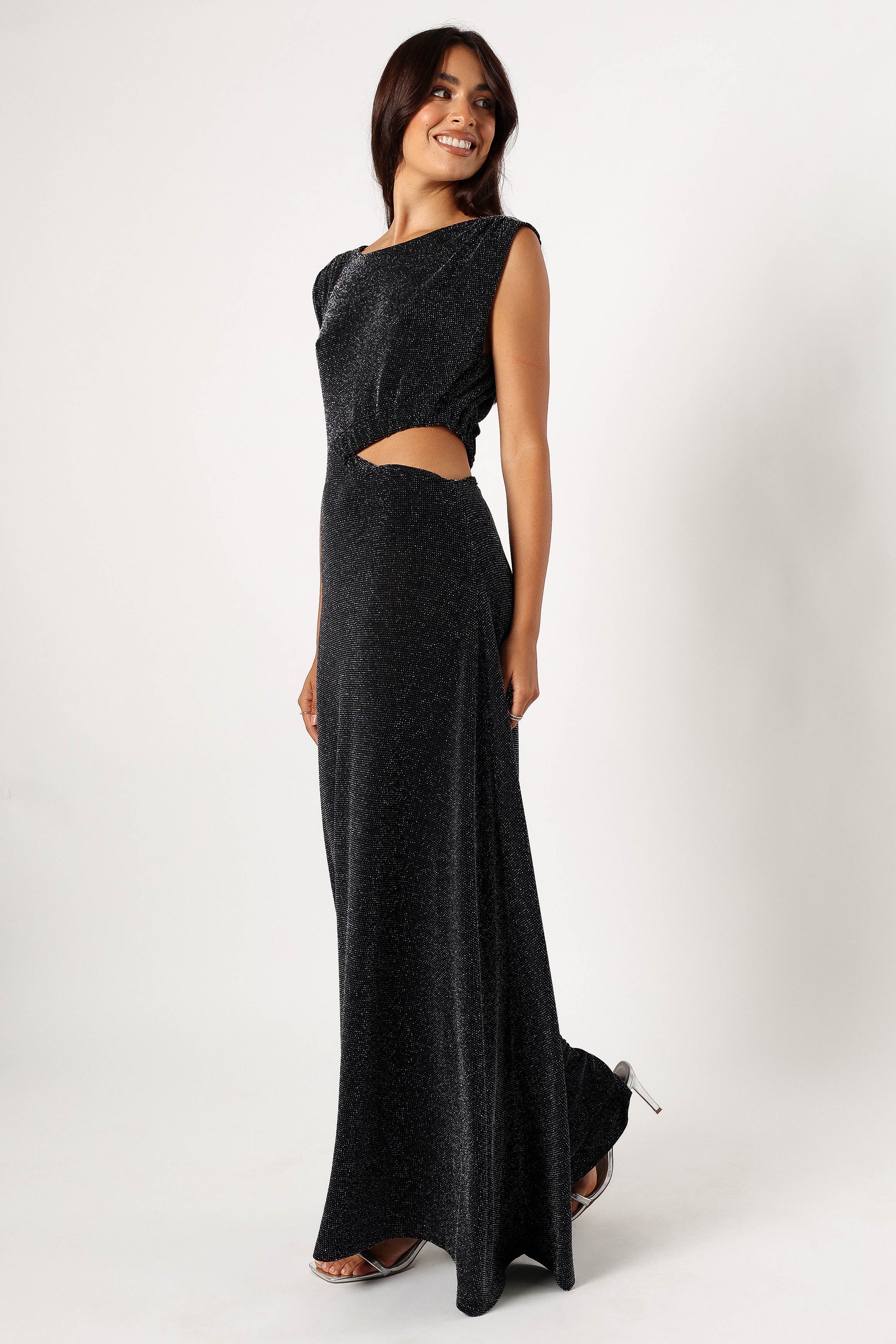 Nolah Maxi Dress - Black Sparkle-Aur Fashion