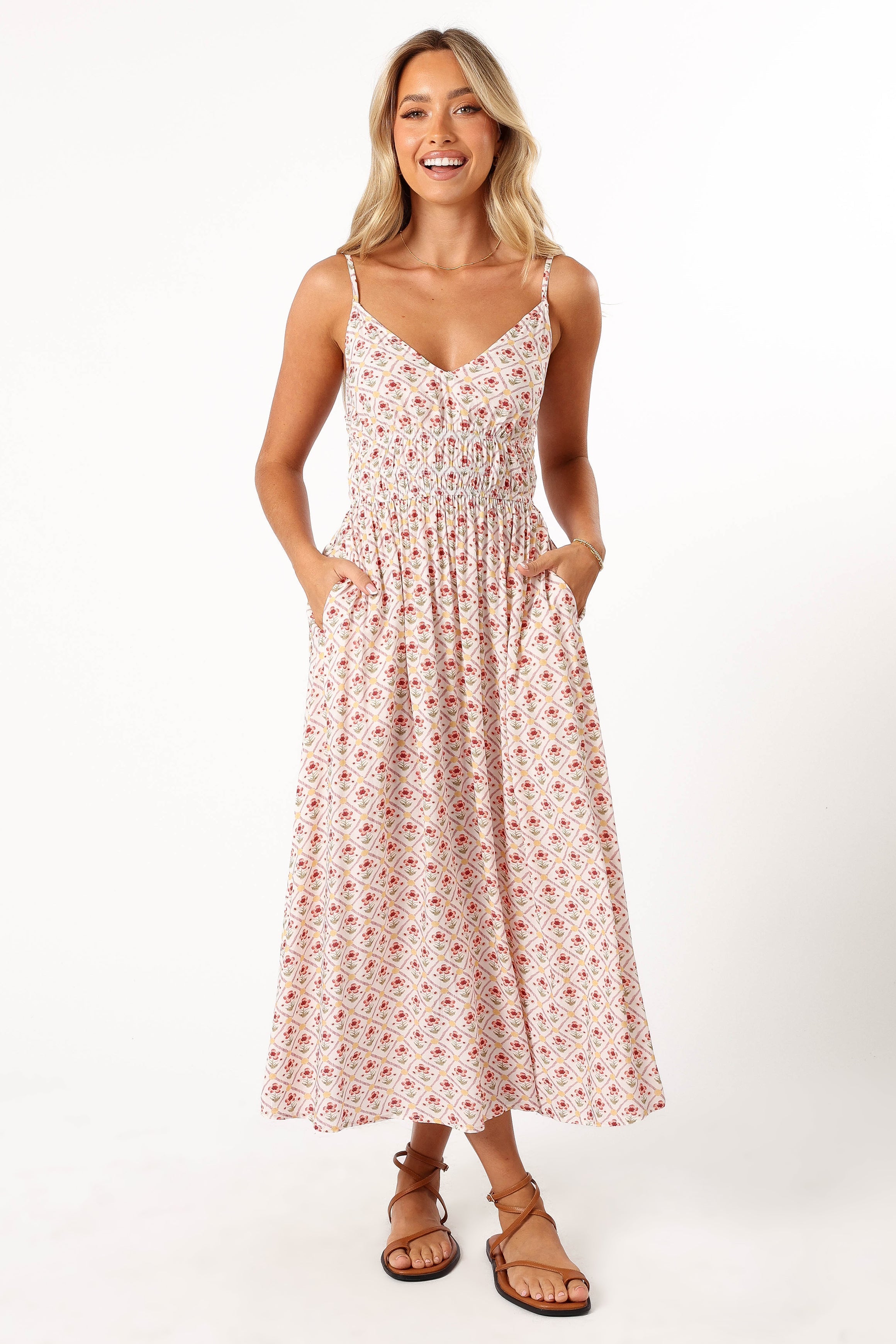 Phoeve Midi Dress - Floral-Aur Fashion