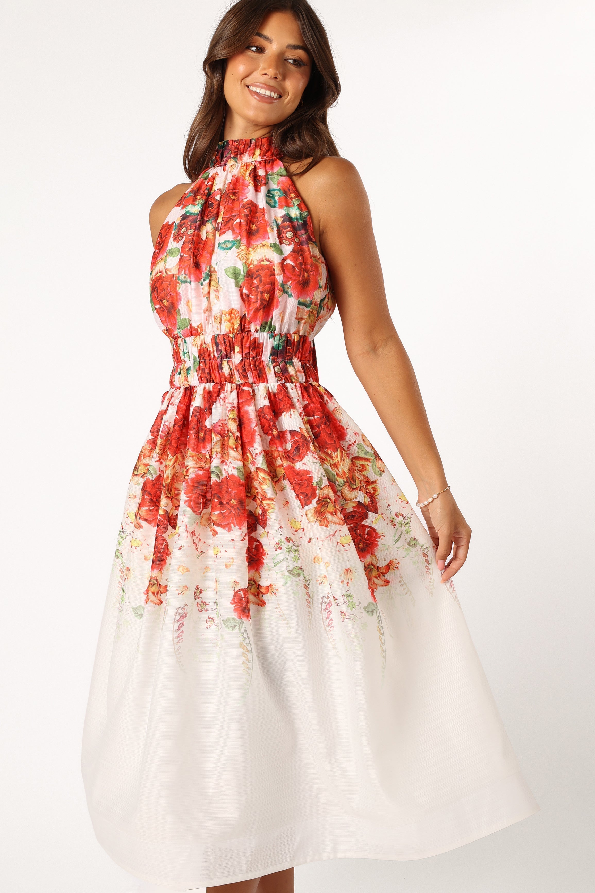 Pipps Halterneck Midi Dress - Multi-Aur Fashion