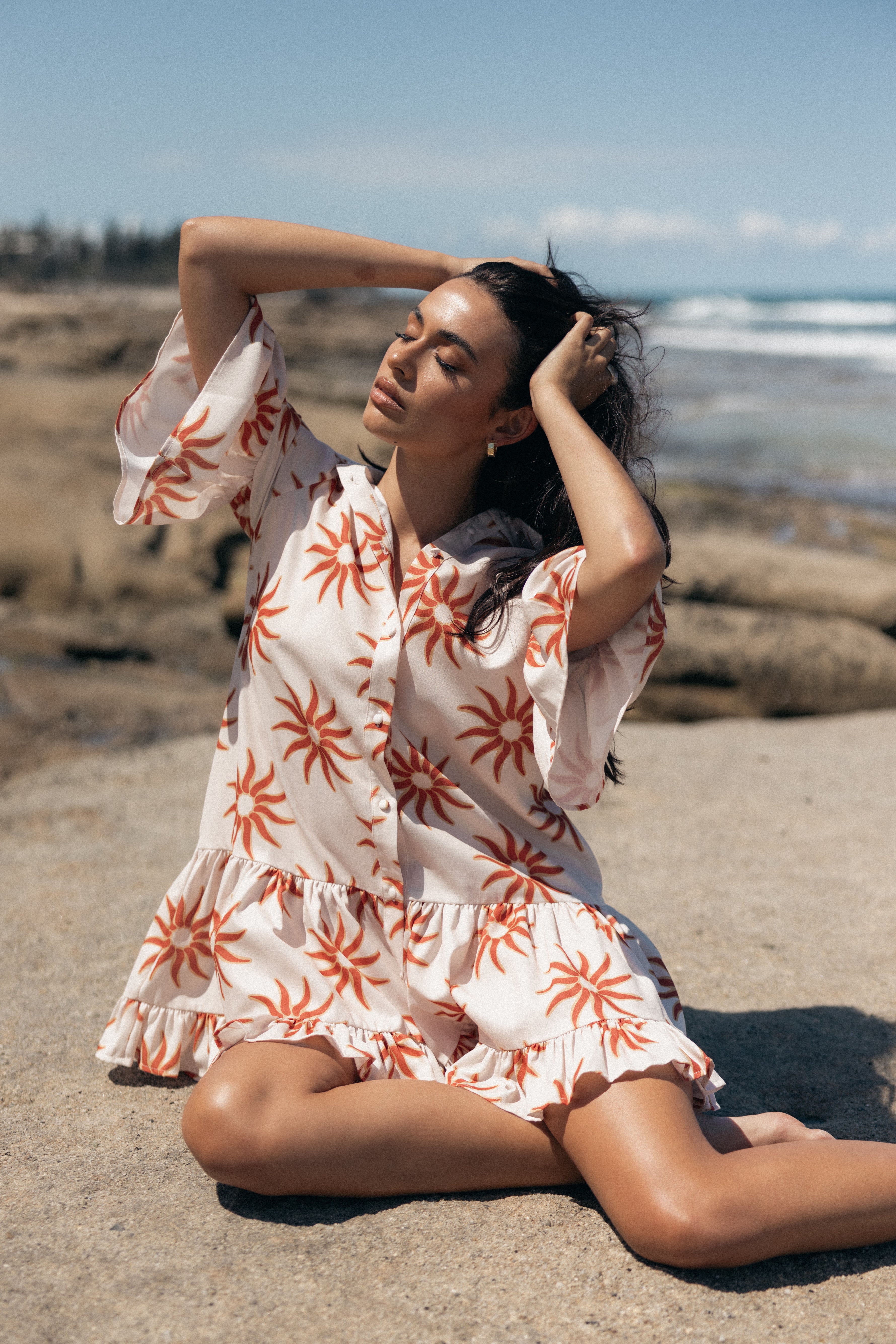 Ren Long Sleeve Mini Dress - Soleil-Aur Fashion