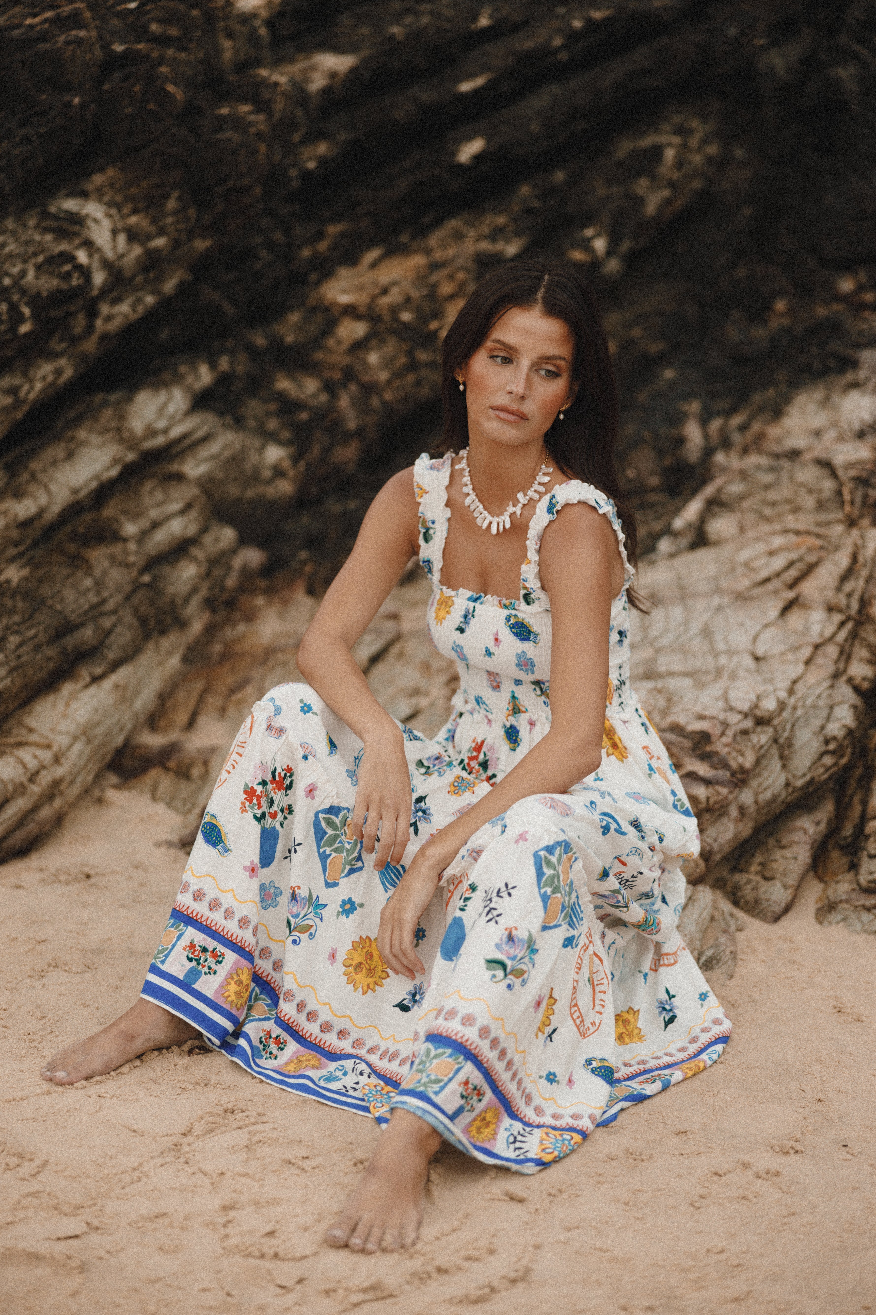 Serafina Maxi Dress - Portofino-Aur Fashion