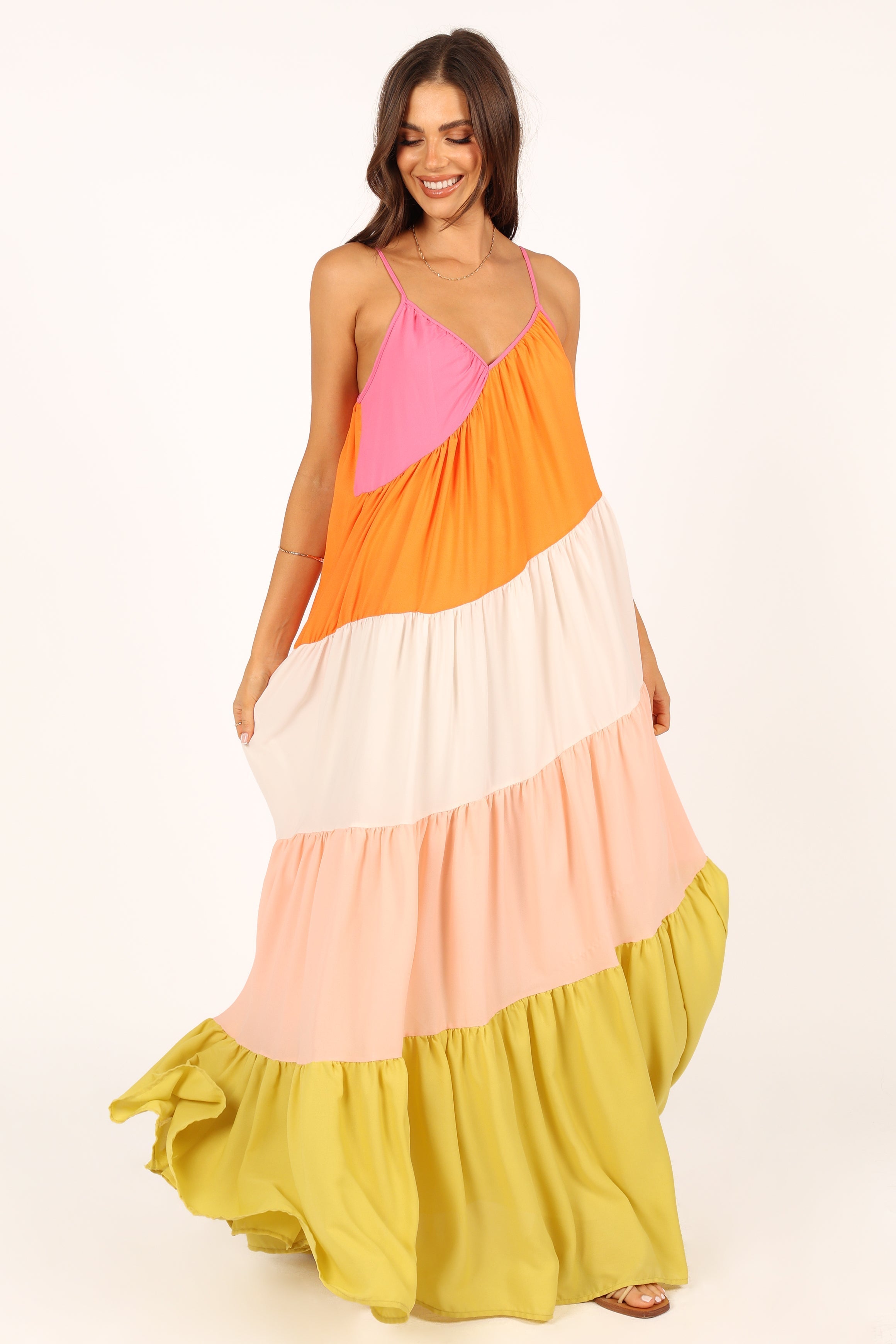 Tallulah Tiered Maxi Dress - Multi-Aur Fashion