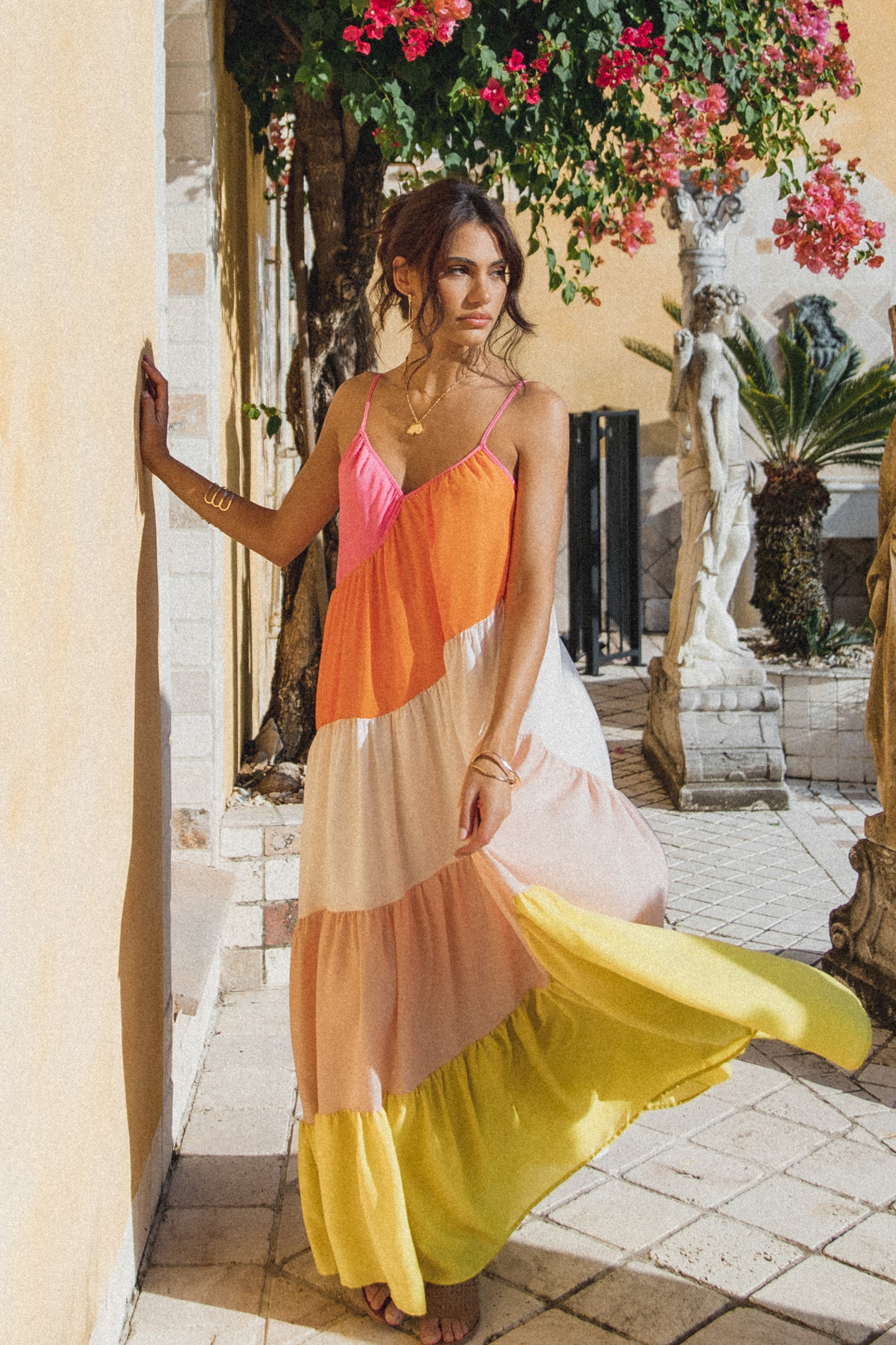 Tallulah Tiered Maxi Dress - Multi-Aur Fashion