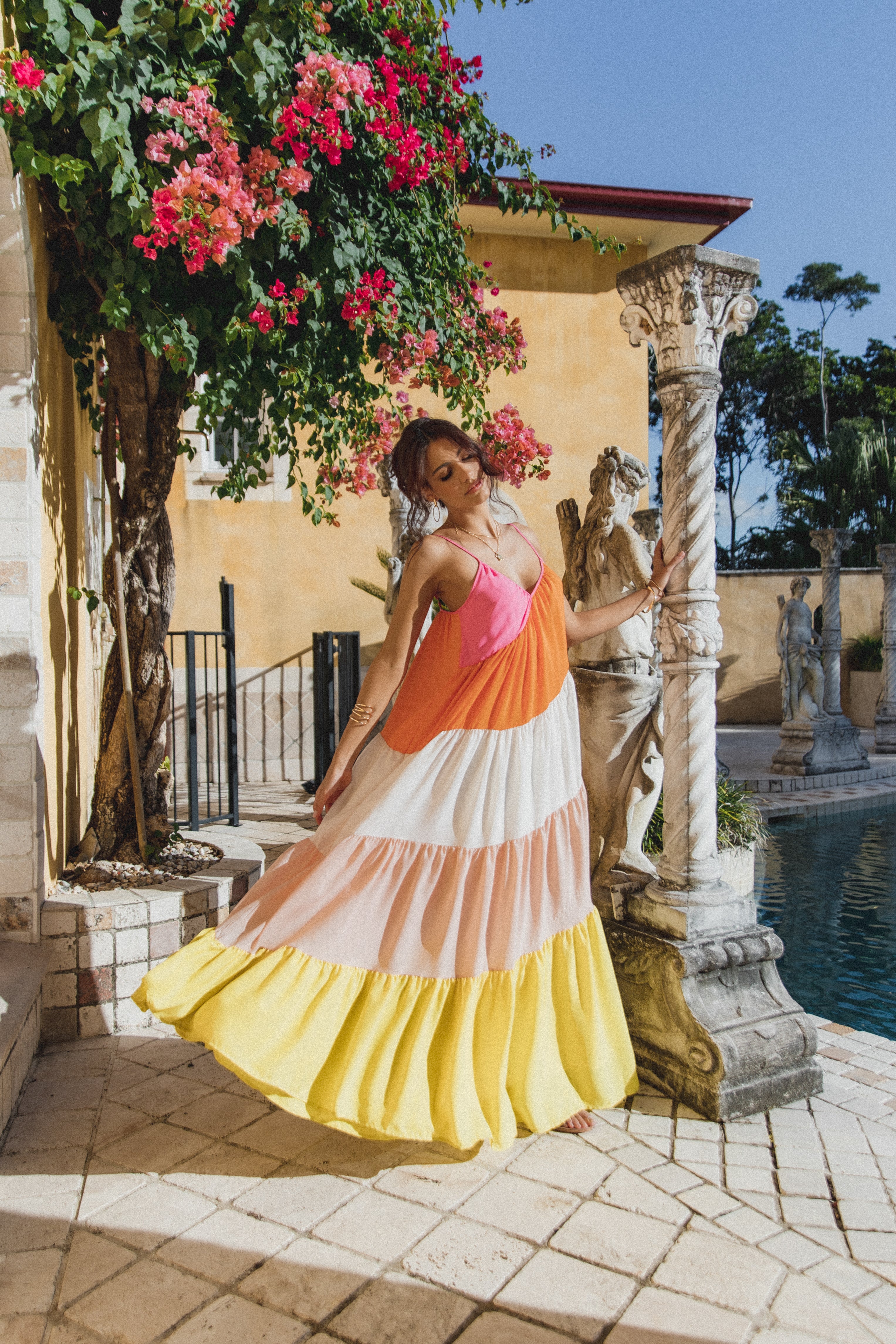 Tallulah Tiered Maxi Dress - Multi-Aur Fashion
