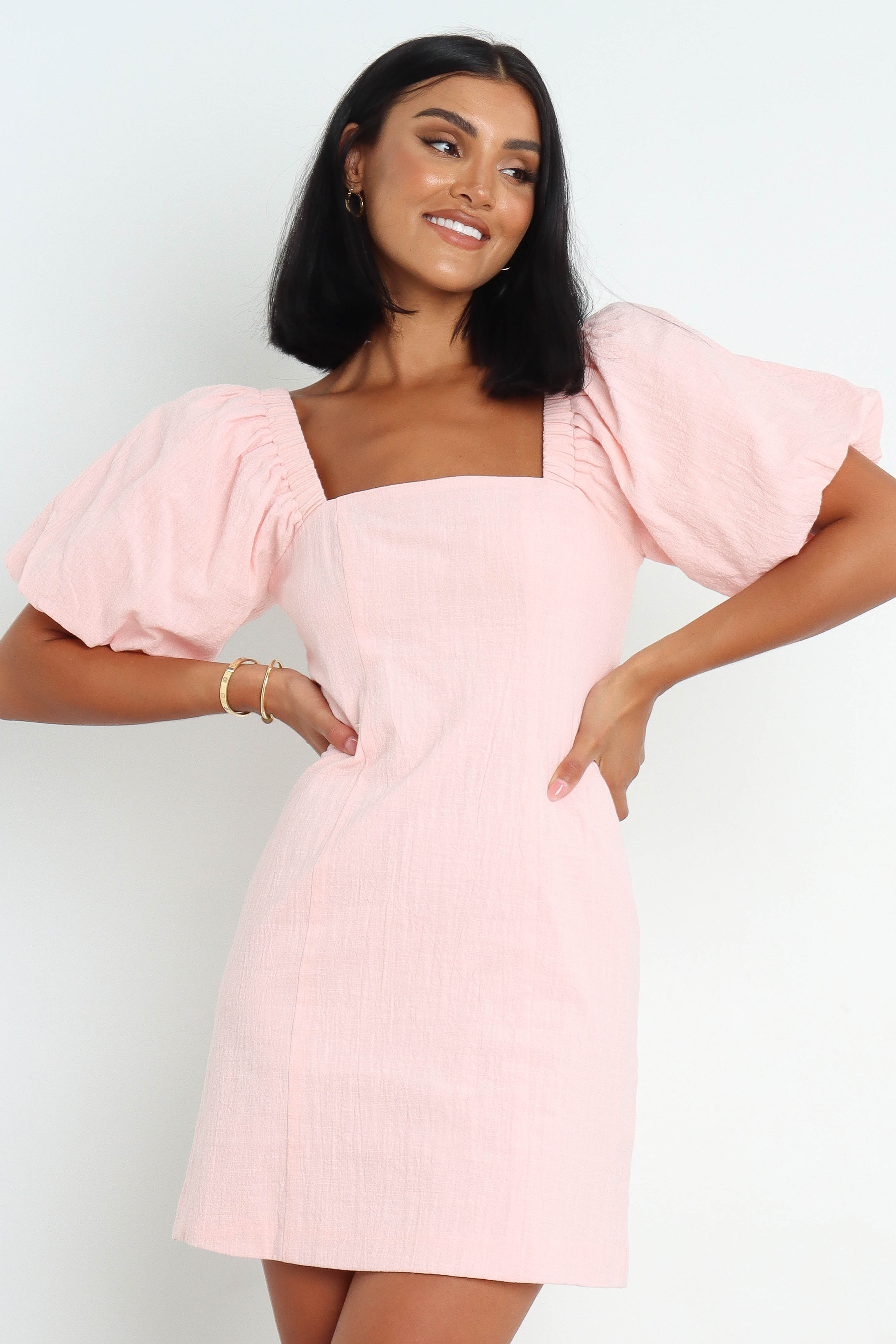 Tuscany Dress - Baby Pink-Aur Fashion