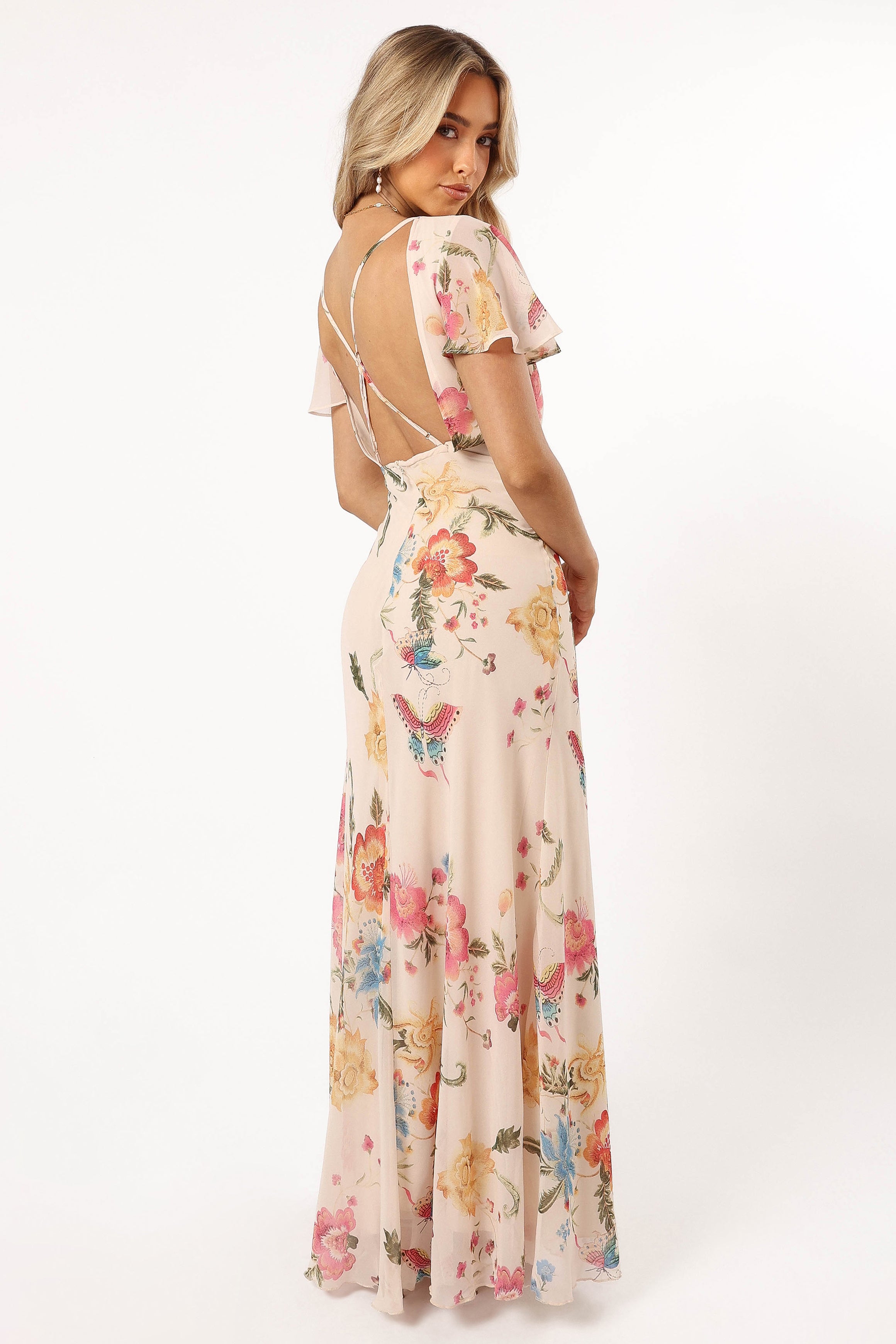 Viola Maxi Dress - Sand Pink-Aur Fashion