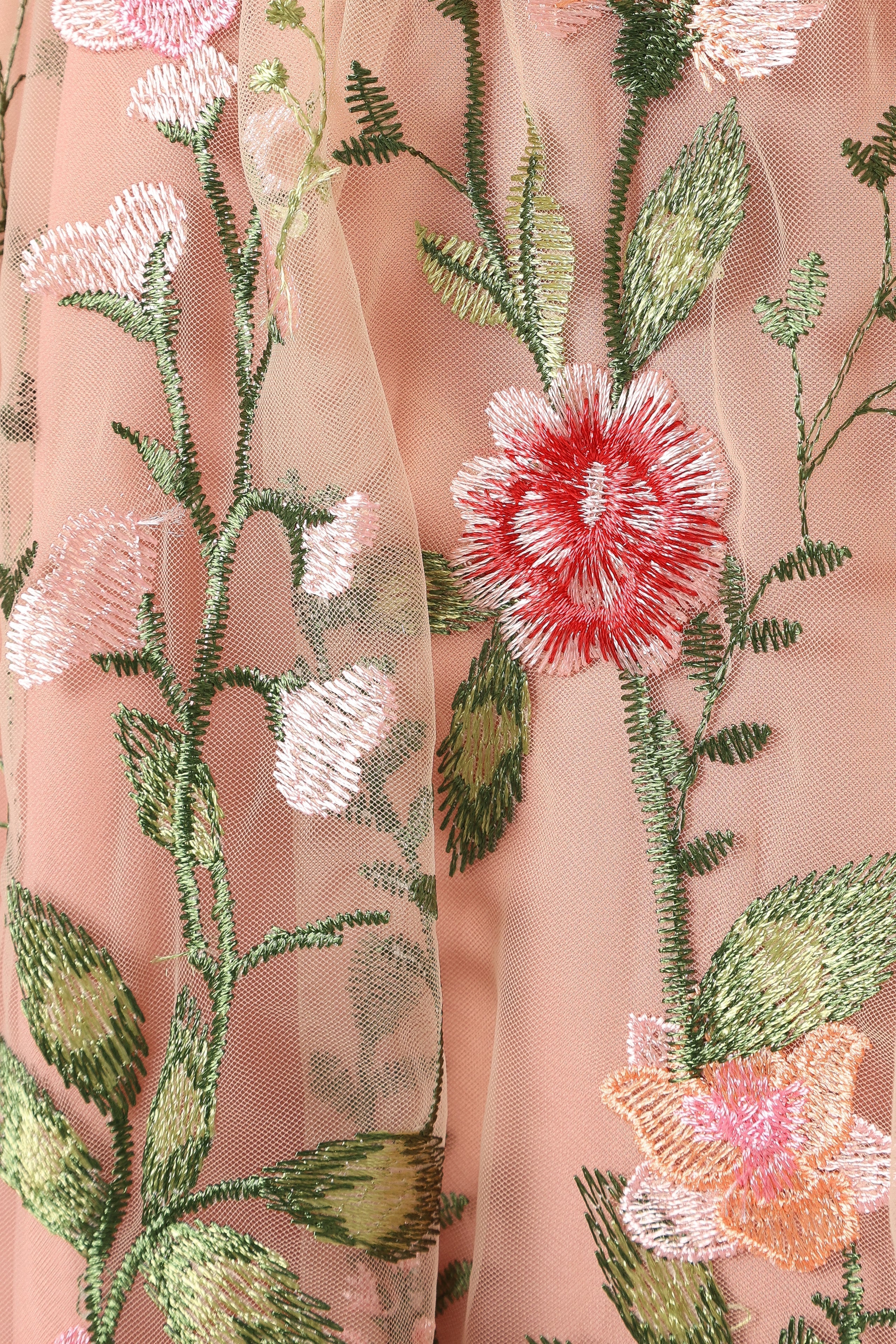 Wonderland Midi Dress - Pink Floral-Aur Fashion