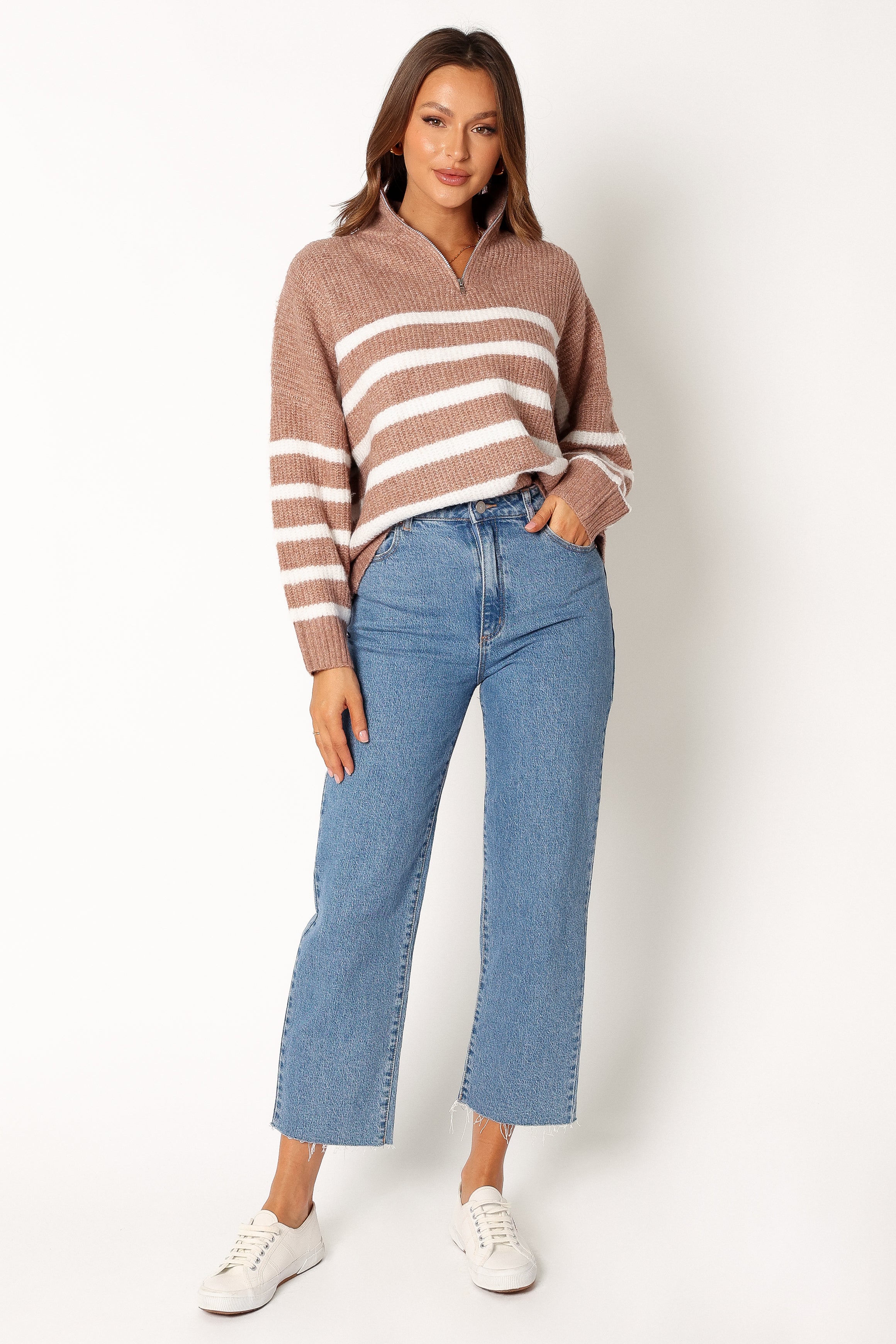 Miranda Knit Sweater - Taupe-Aur Fashion