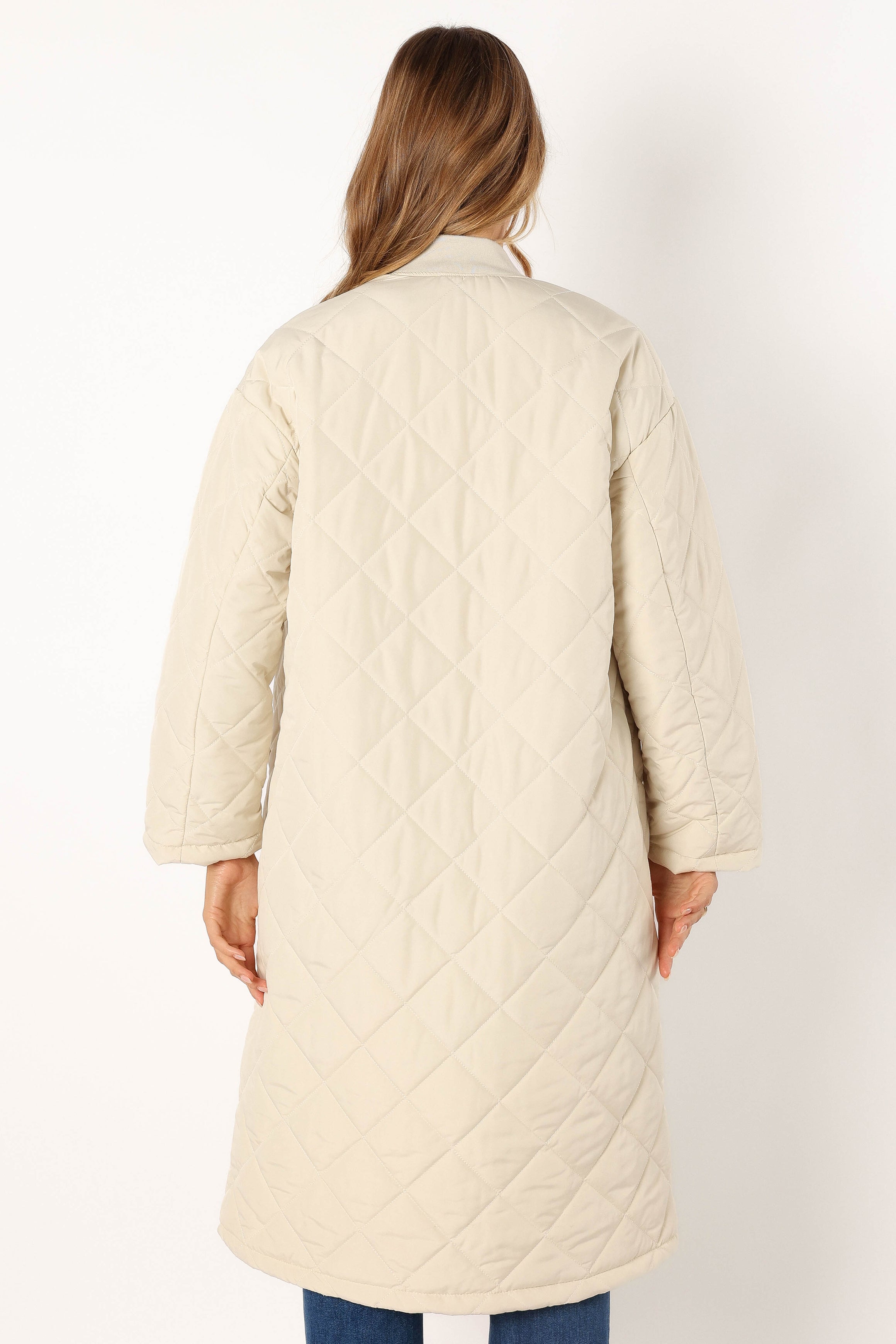 Clea Quilted Jacket - Bone-Aur Fashion