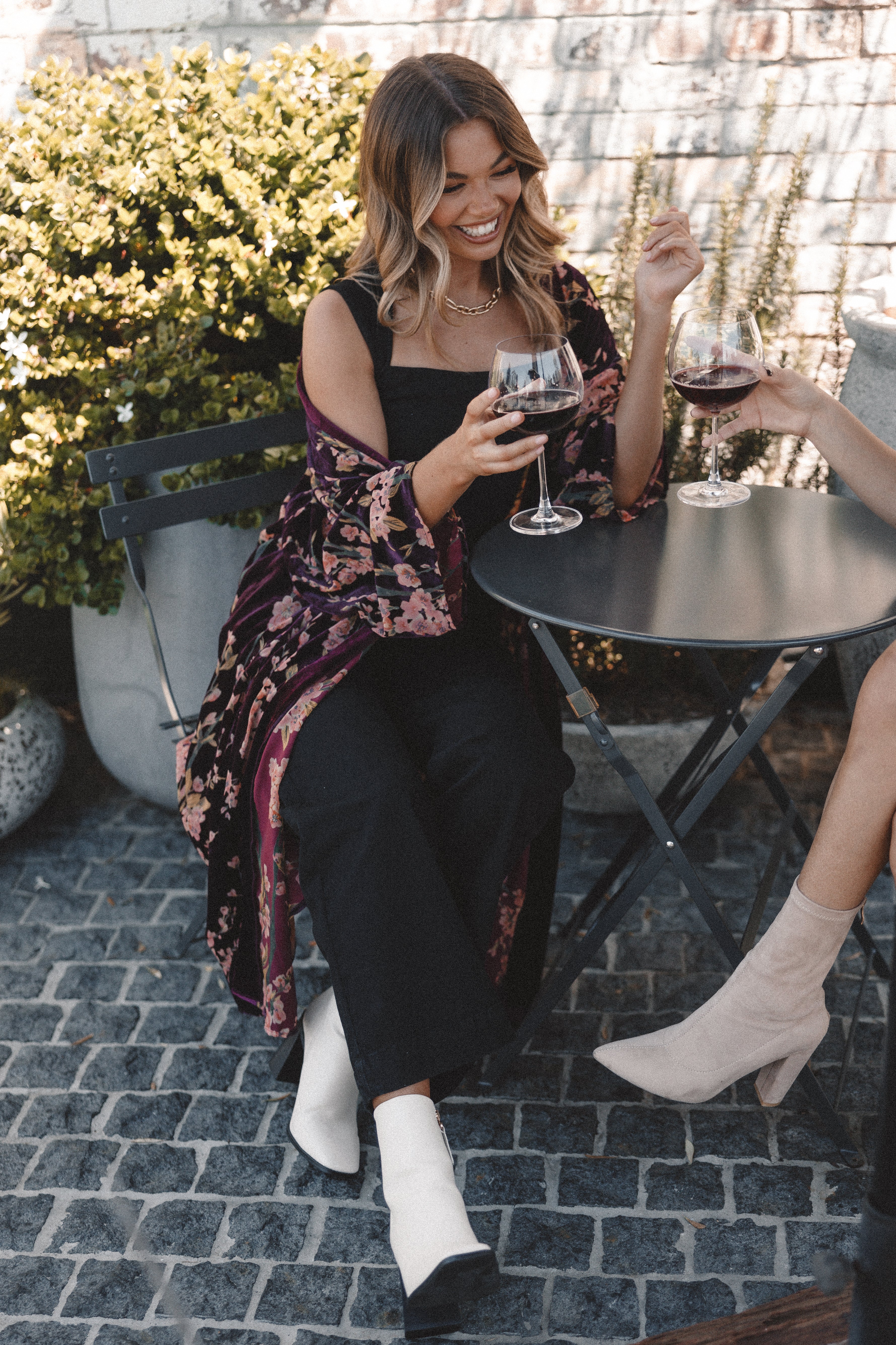 Lennon Velvet Duster - Floral-Aur Fashion