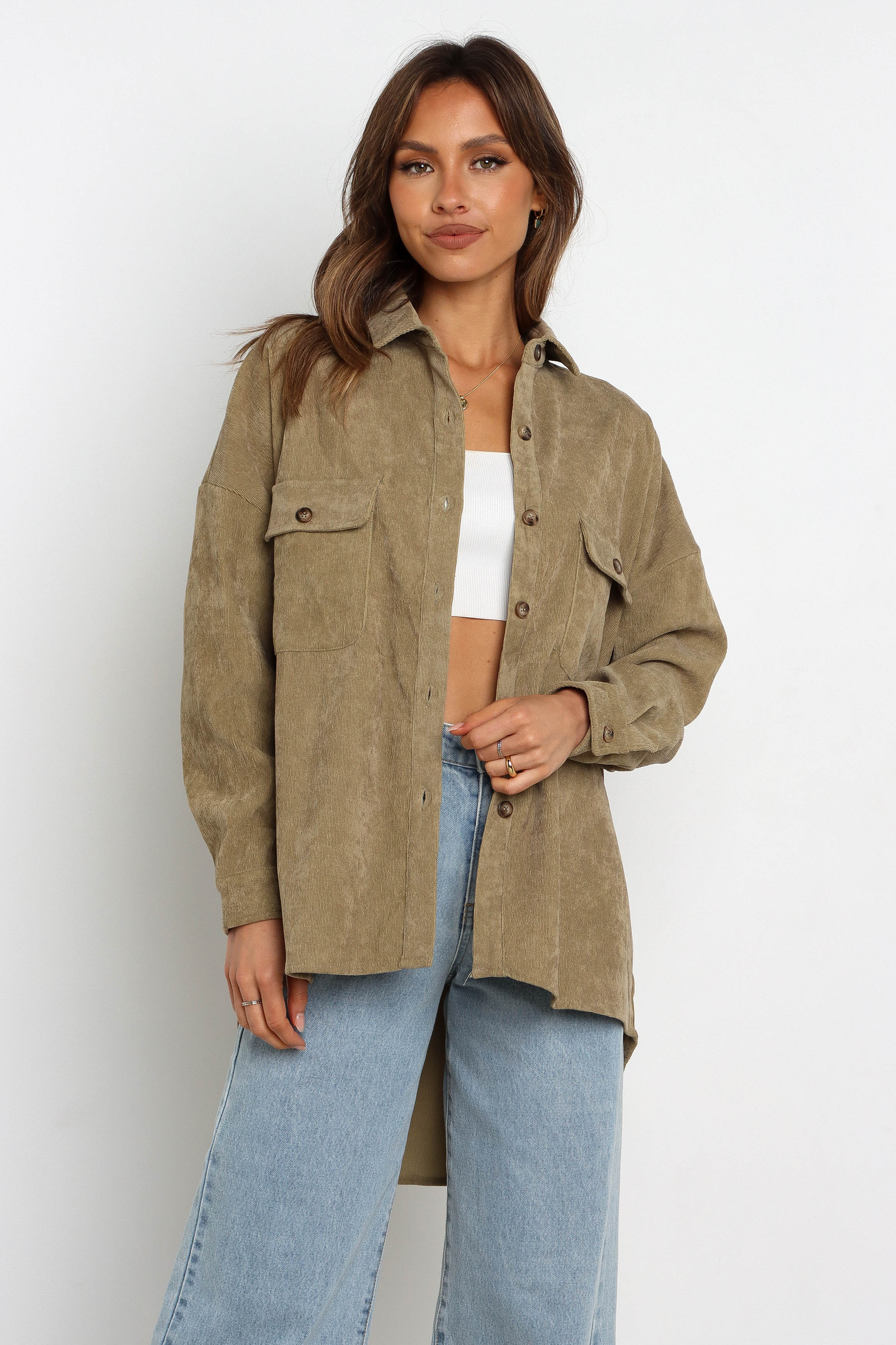Telena Jacket - Olive-Aur Fashion