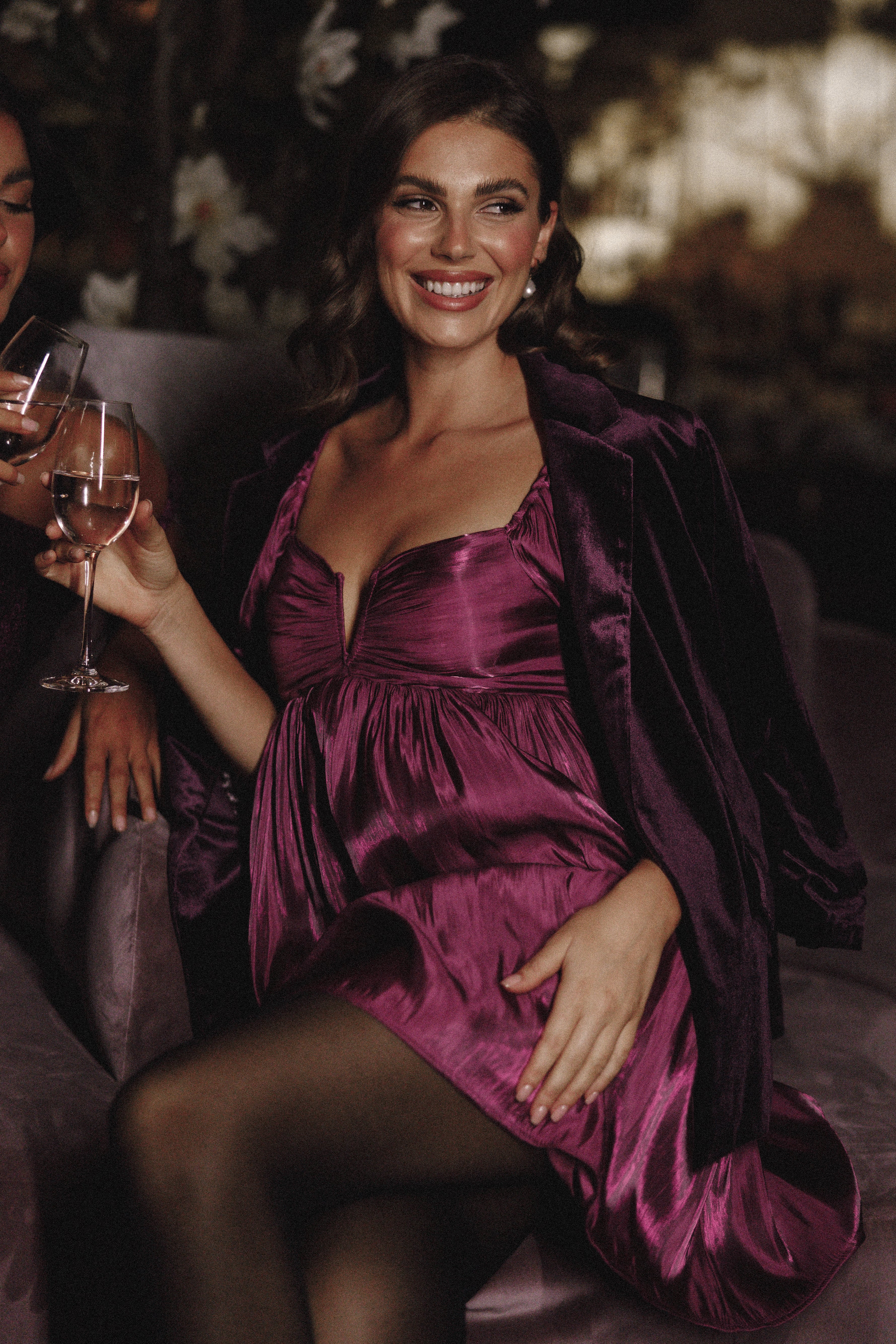 Vera Velvet Blazer - Plum-Aur Fashion