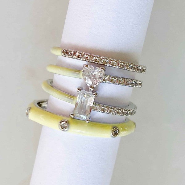 Pastel Glam Ring Set - TEST-Aur Fashion